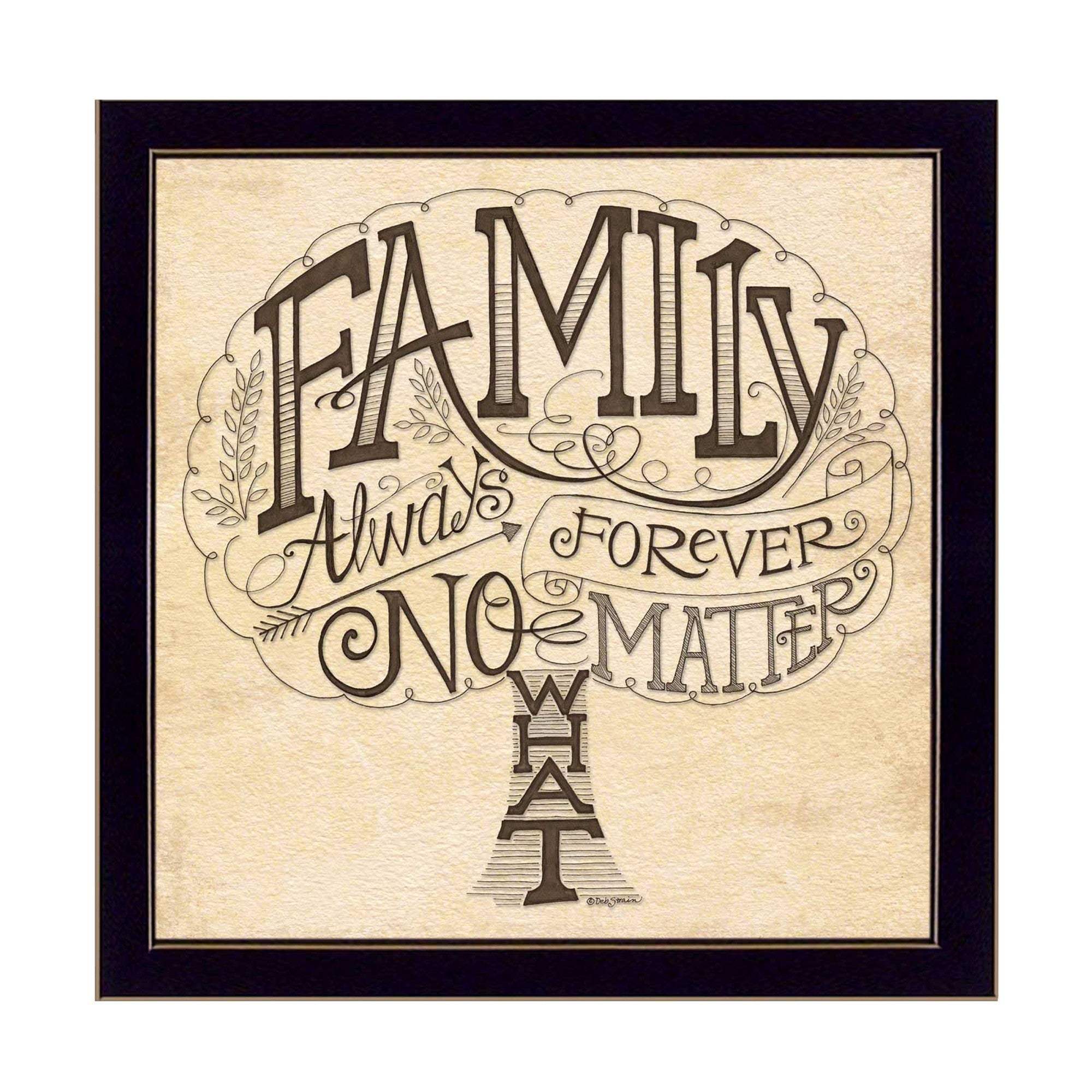 Family Always and Forever Black Framed Print Wall Art - Image 2