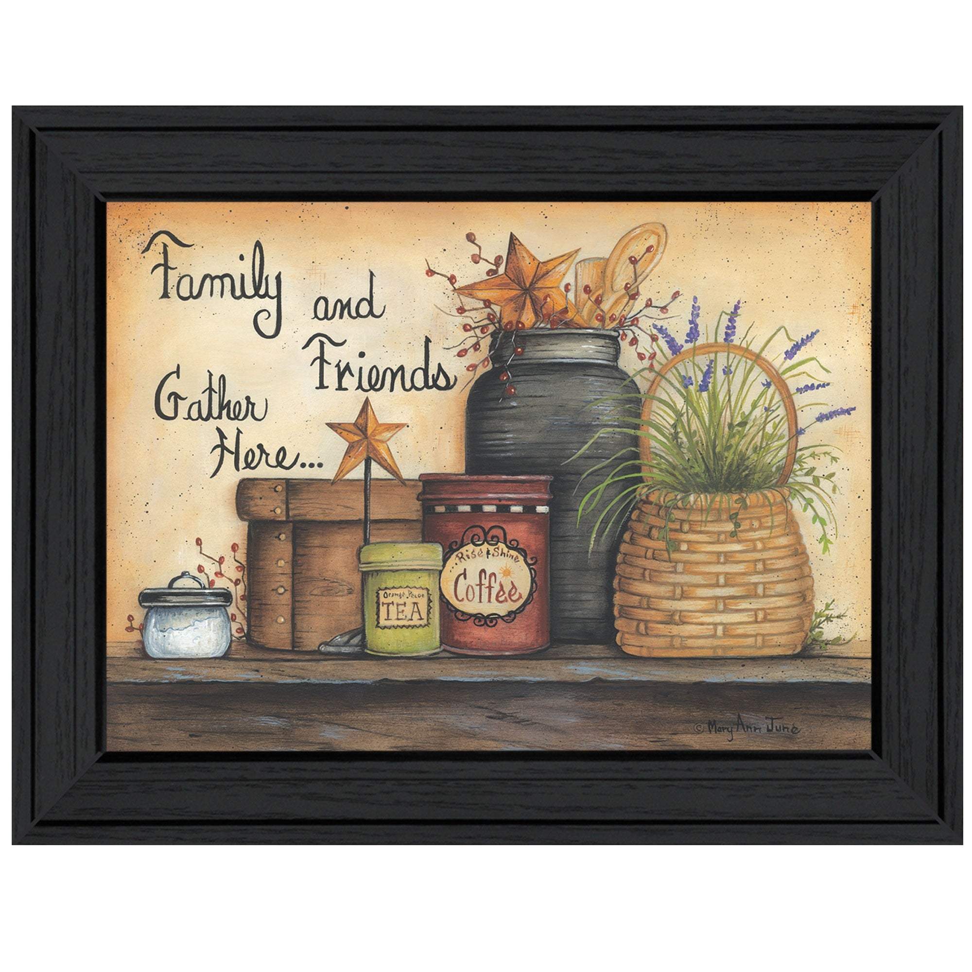 Family and Friends 3 Black Framed Print Wall Art - Image 2