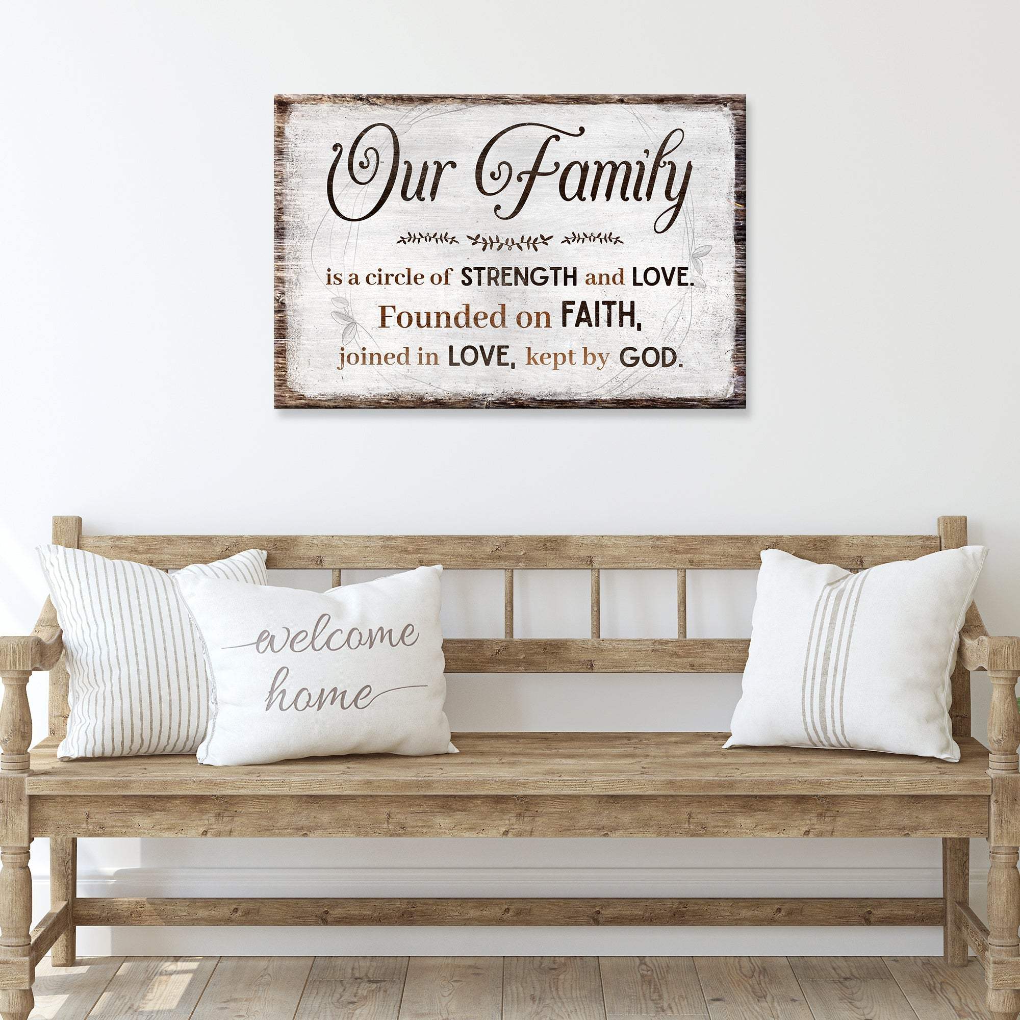 Family Is A Circle Of Strength And Love Sign II - Image 2
