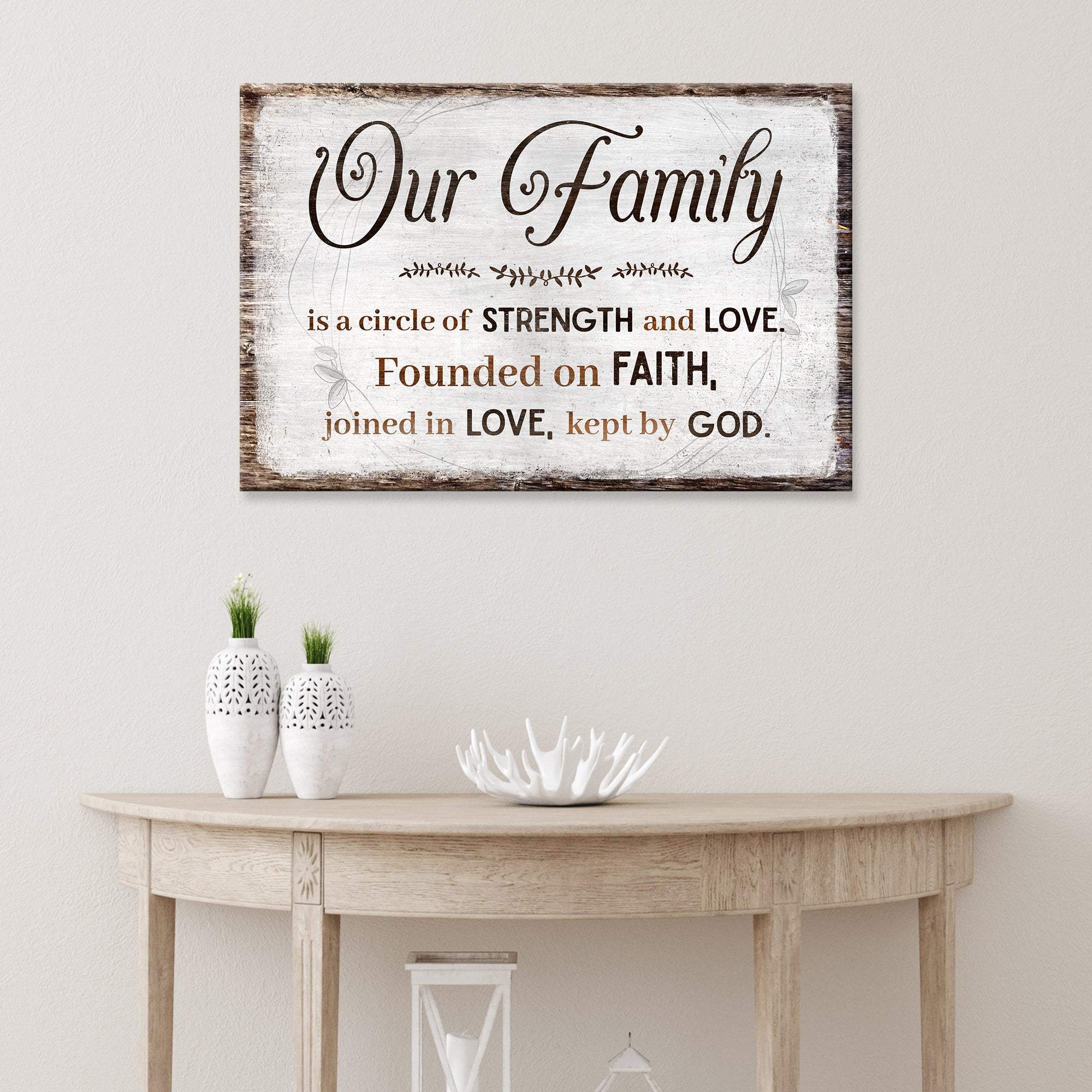 Family Is A Circle Of Strength And Love Sign II - Image 3