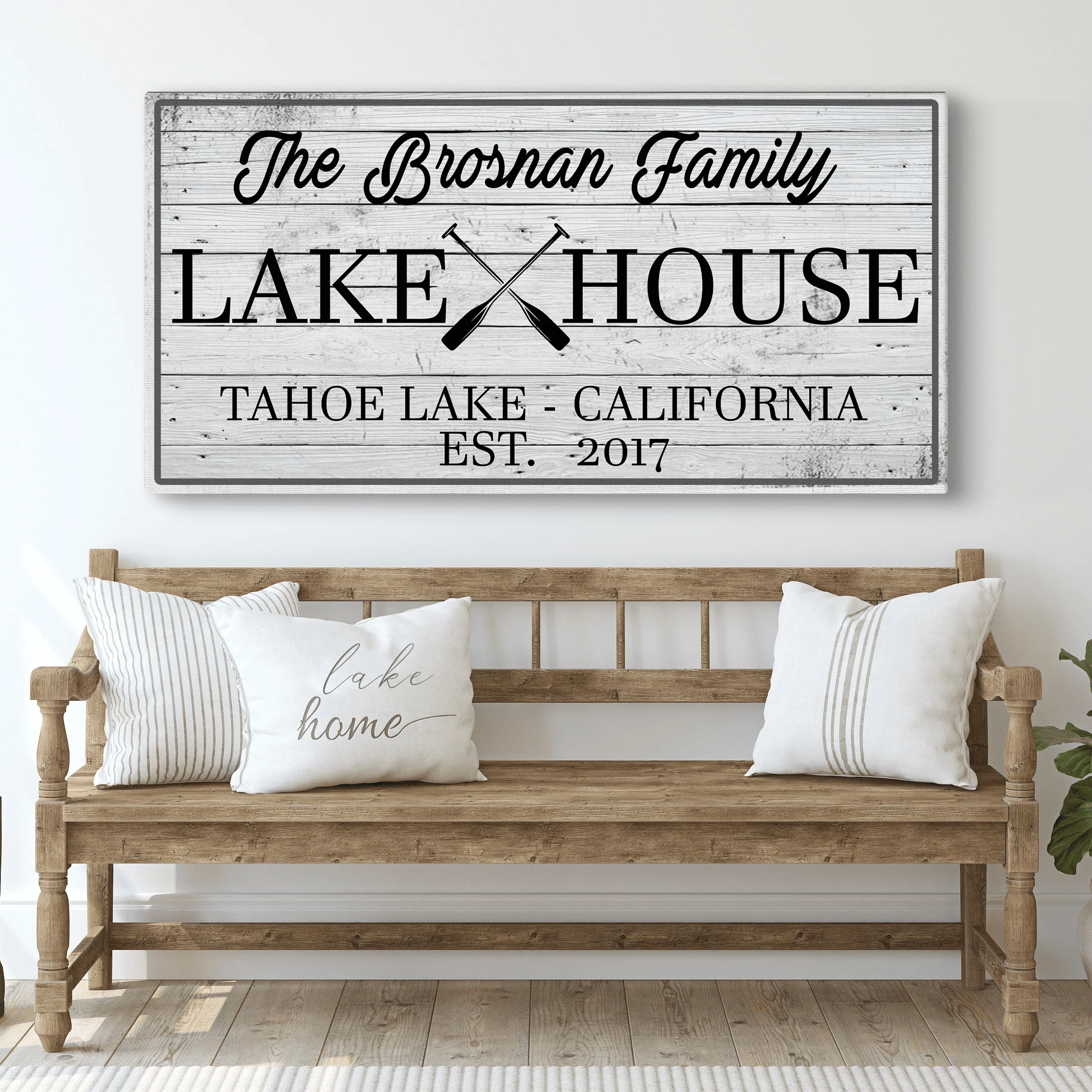 Family Lake House Paddle Sign - Image 2