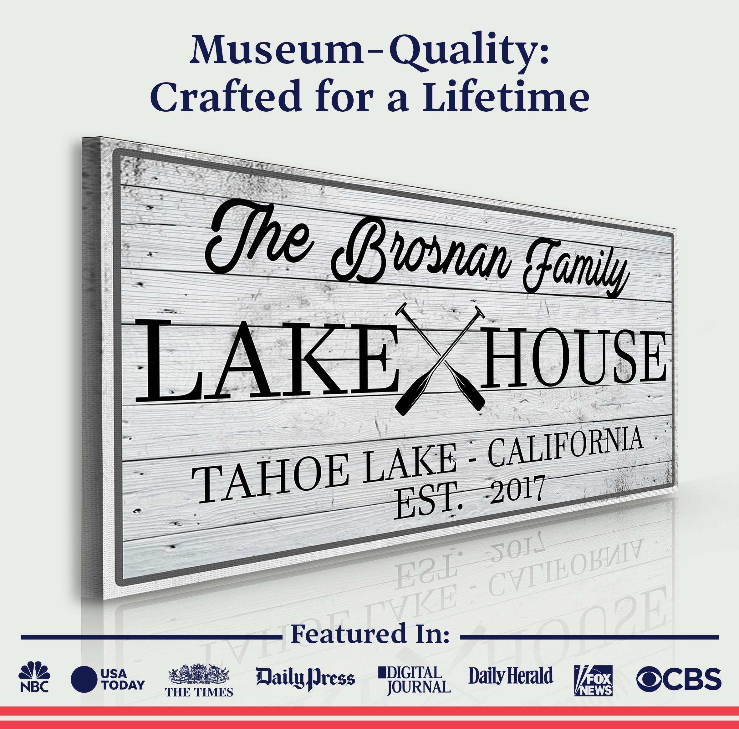 Family Lake House Paddle Sign - Image 4