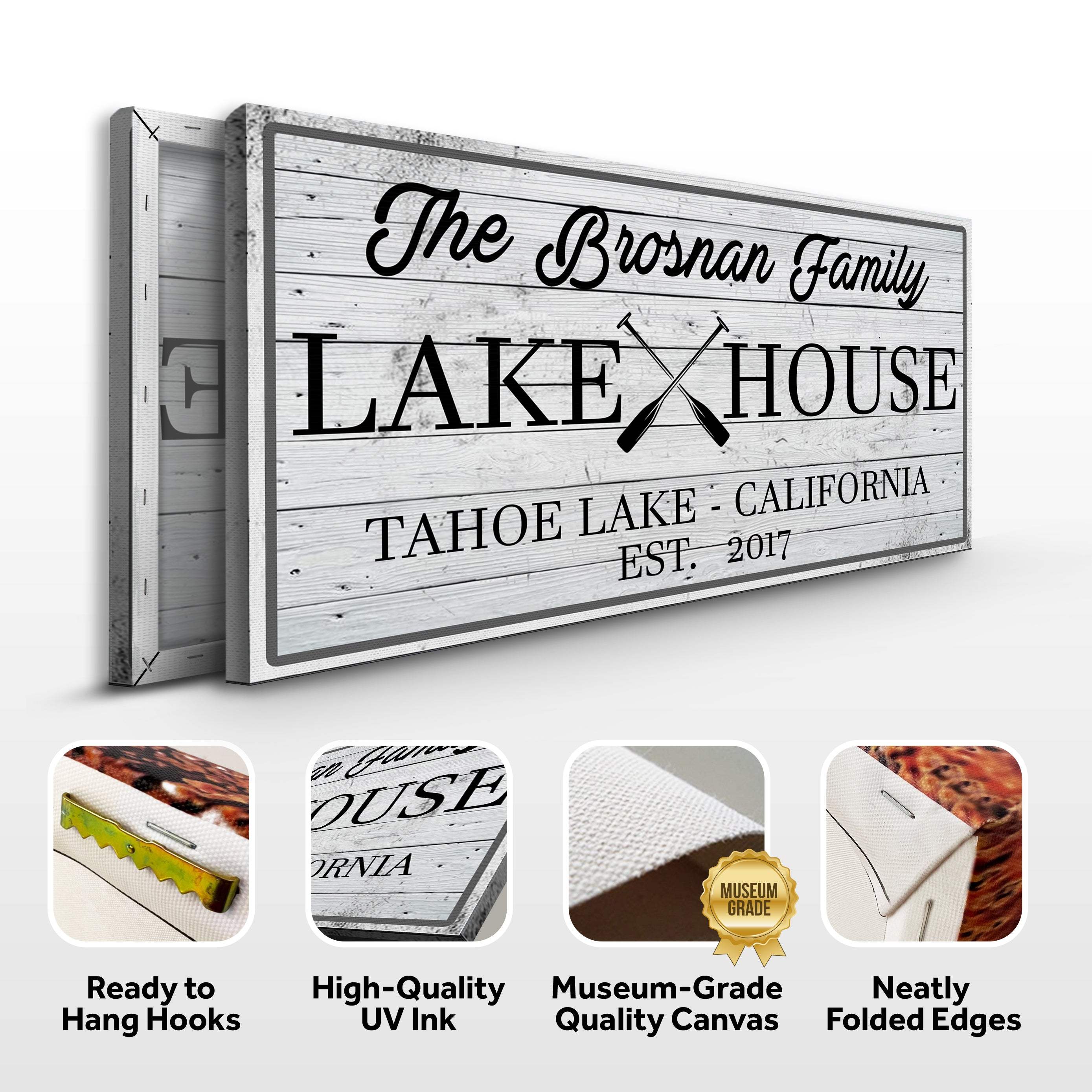 Family Lake House Paddle Sign - Image 5