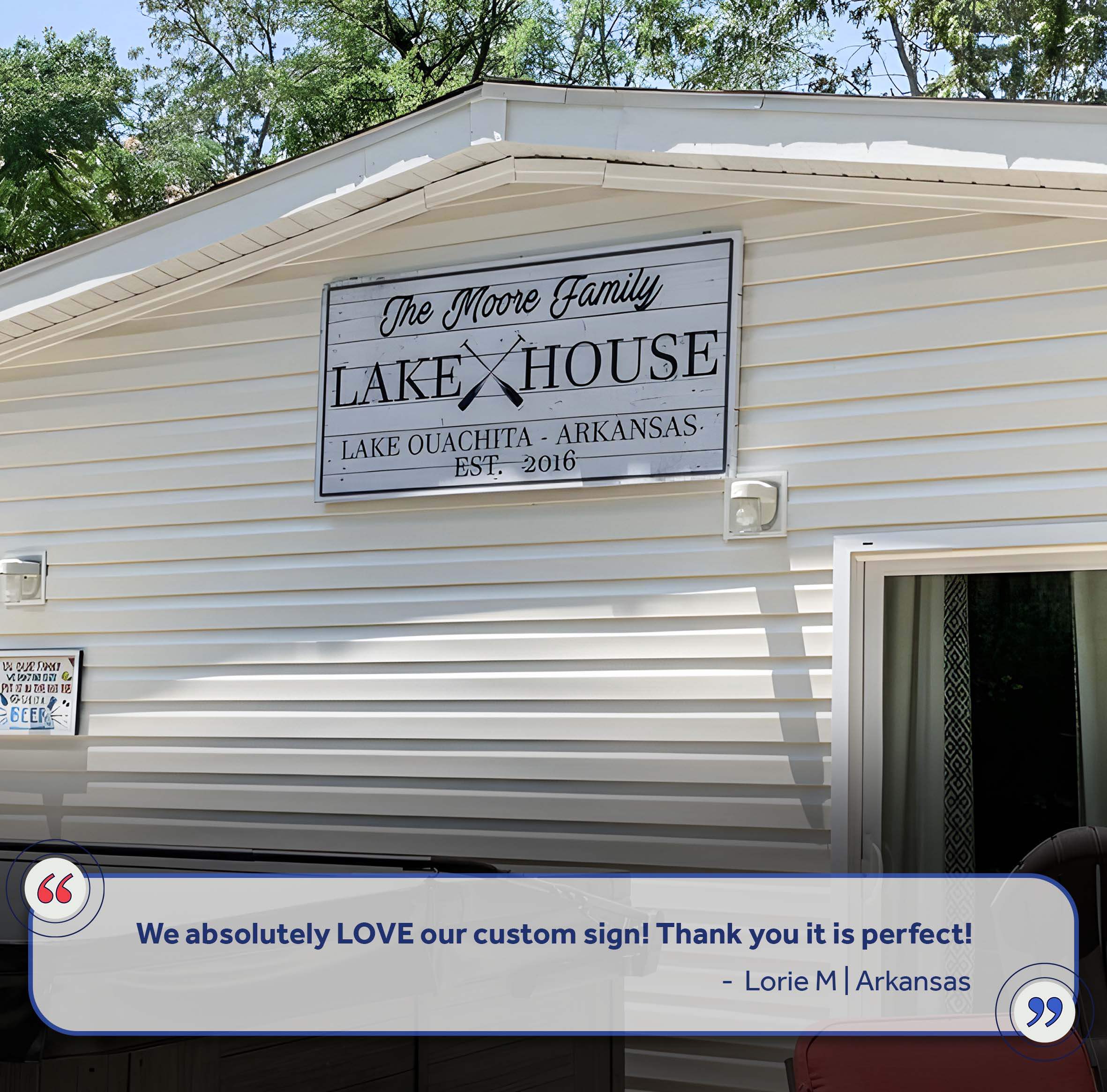 Family Lake House Paddle Sign - Image 8