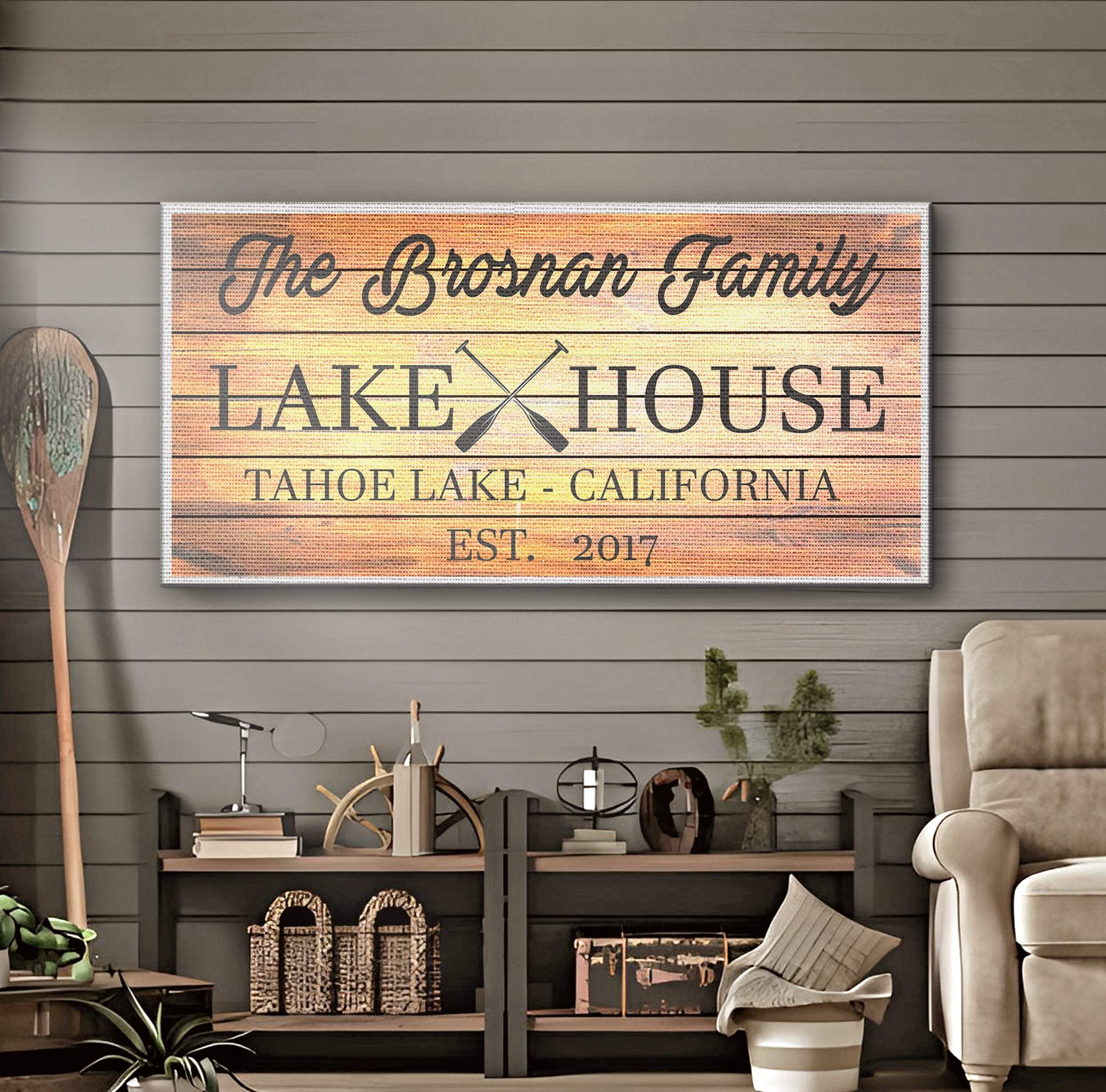 Family Lake House Paddle Sign III - Image 2