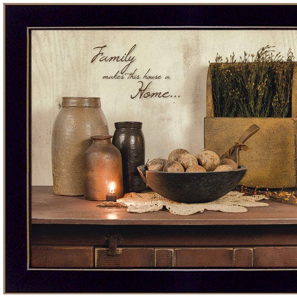 Family Makes a House a Home Black Framed Print Wall Art - Image 5