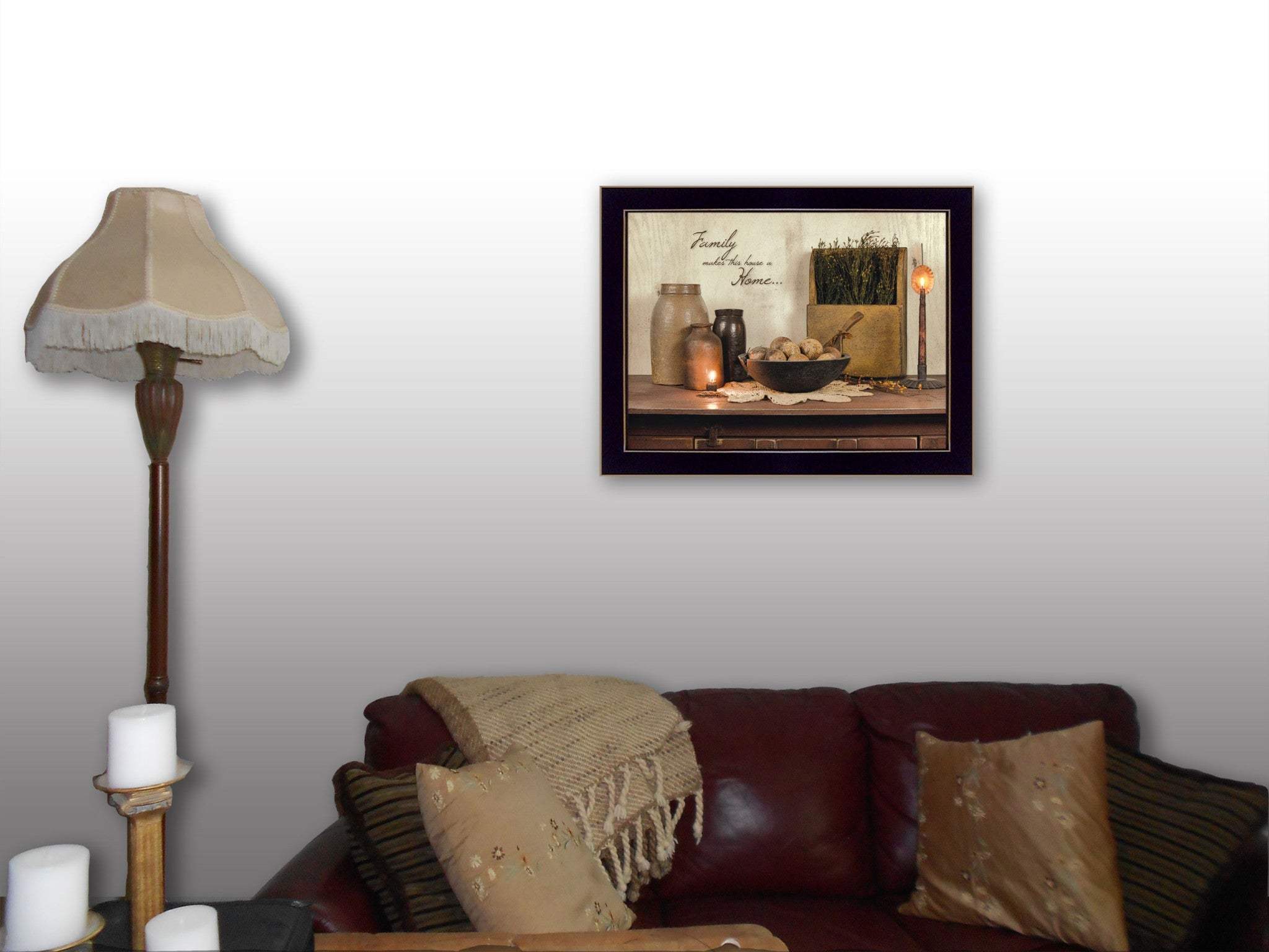 Family Makes a House a Home Black Framed Print Wall Art - Image 6