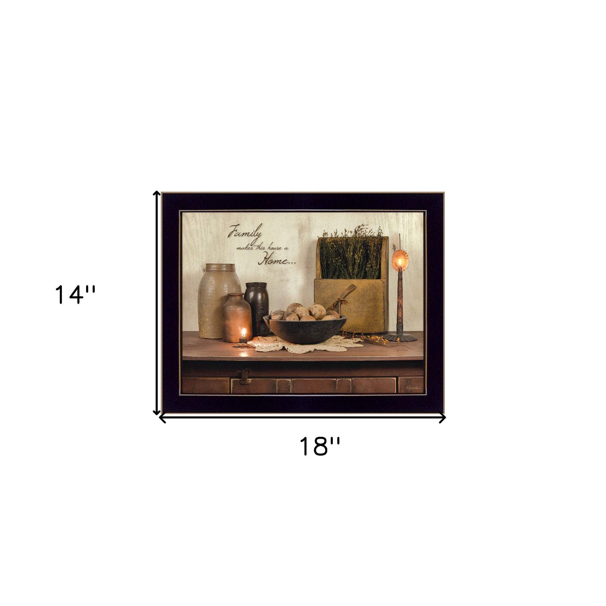 Family Makes a House a Home Black Framed Print Wall Art - Image 7