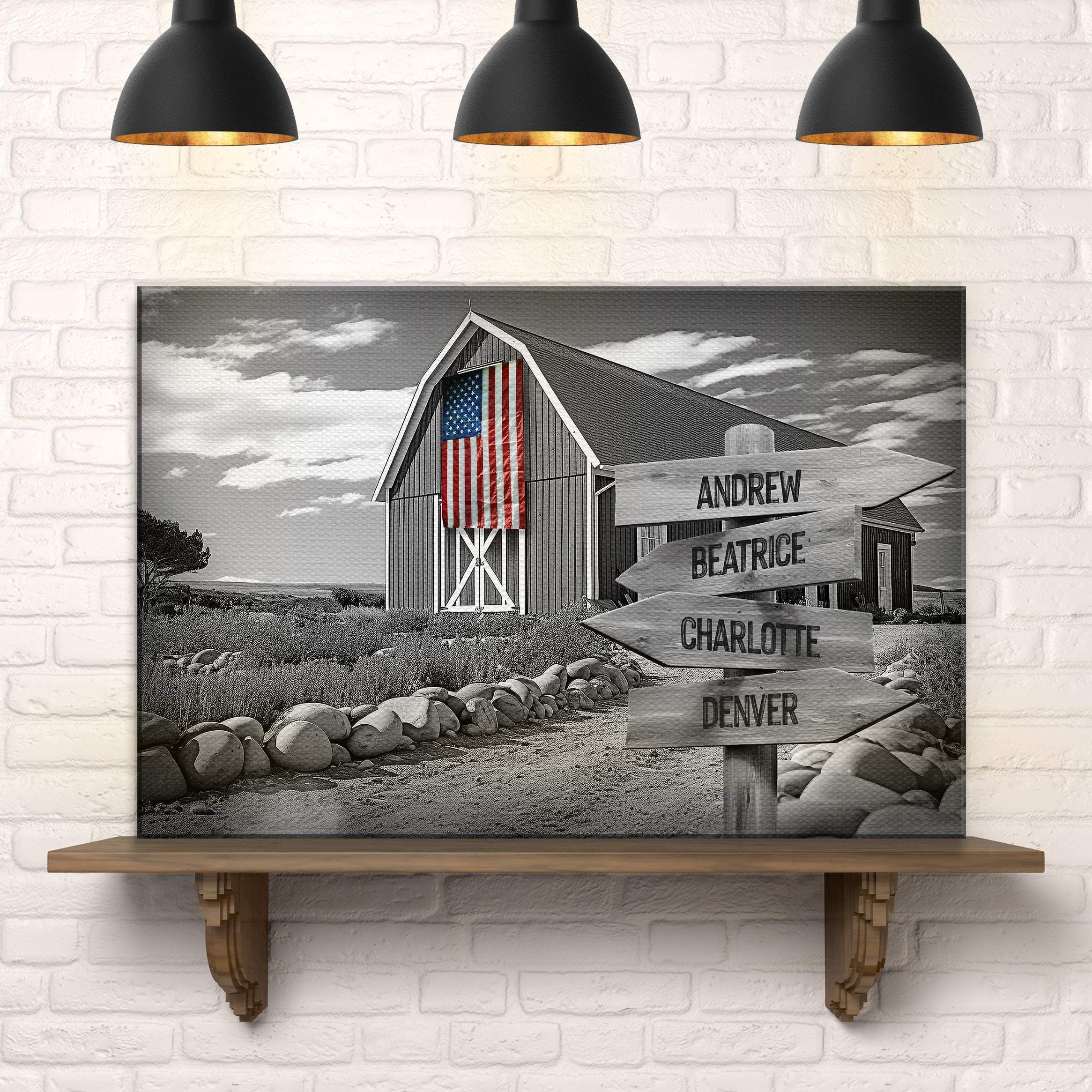 Family Names American Barn Sign - Image 2
