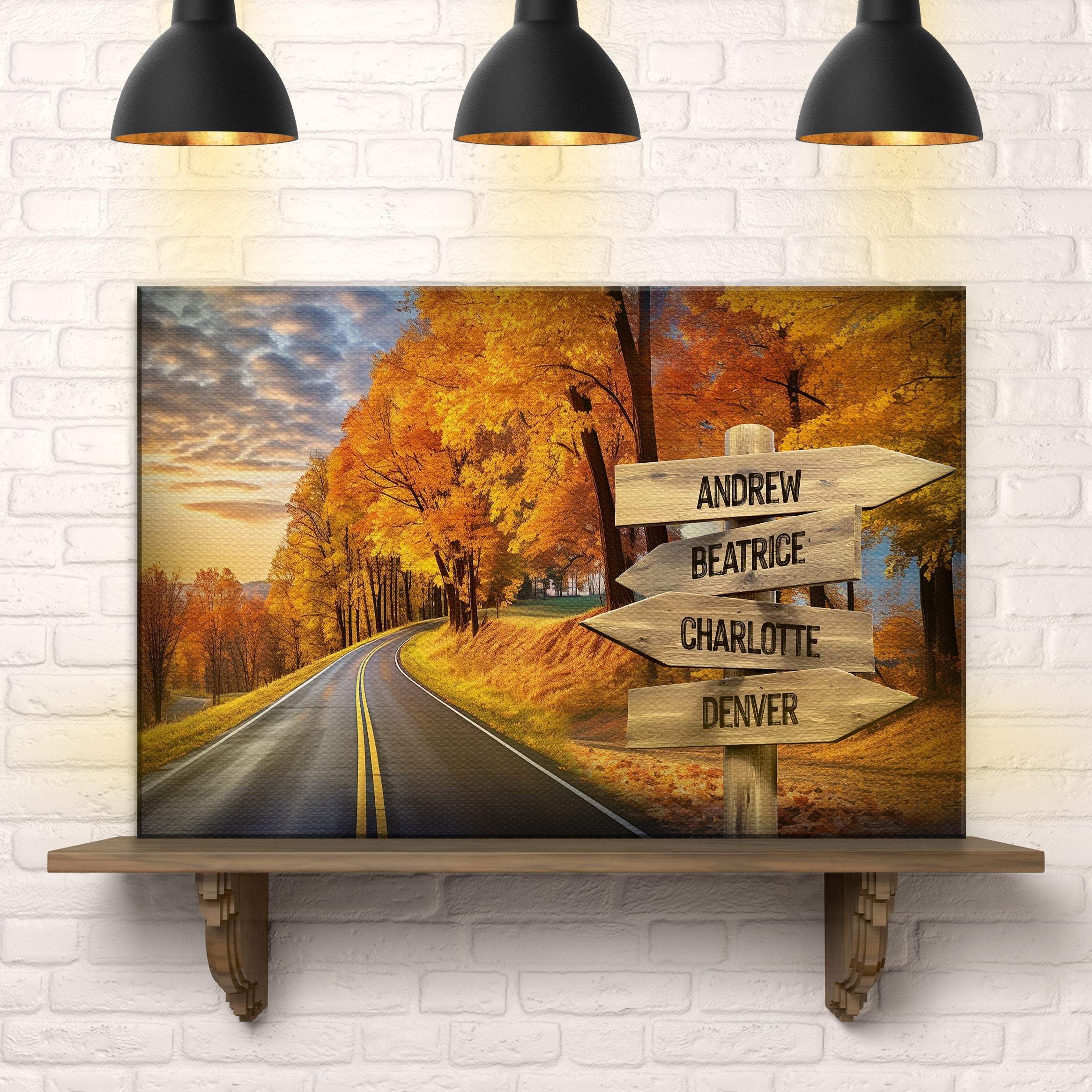 Family Names Autumn Road Sign - Image 2