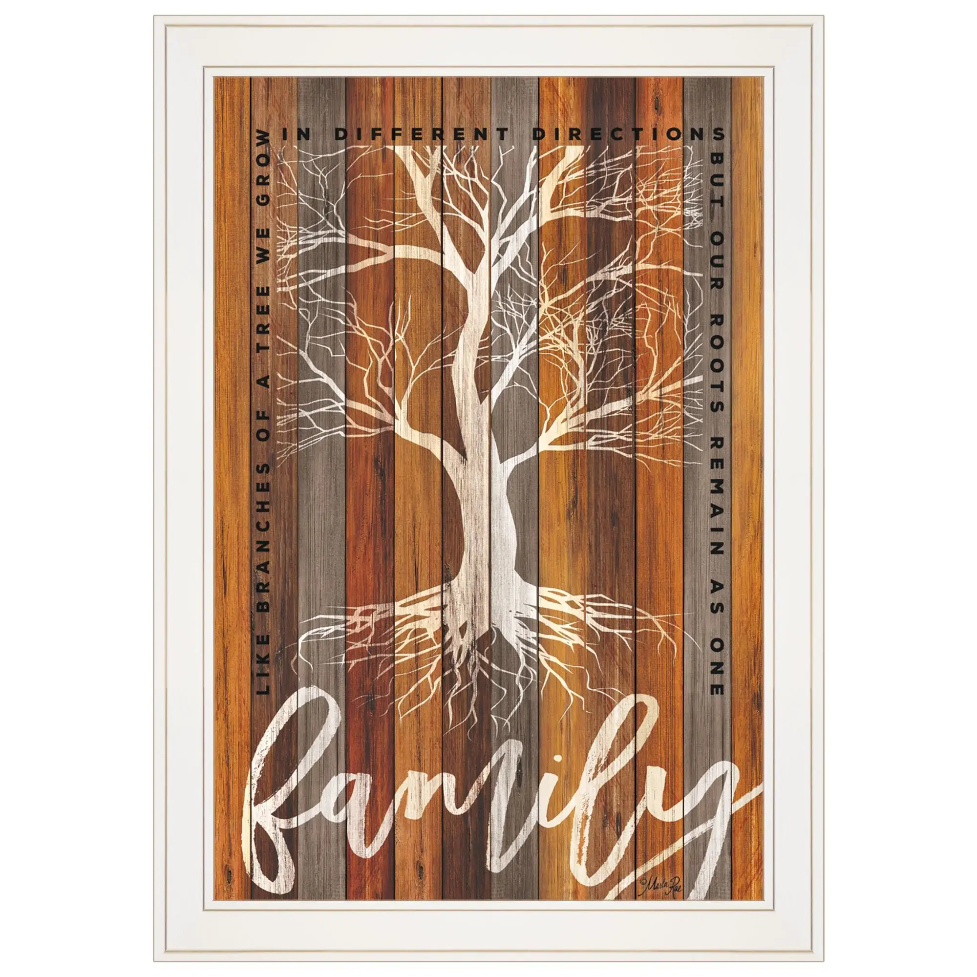 Family Roots 1 White Framed Print Wall Art - Image 2