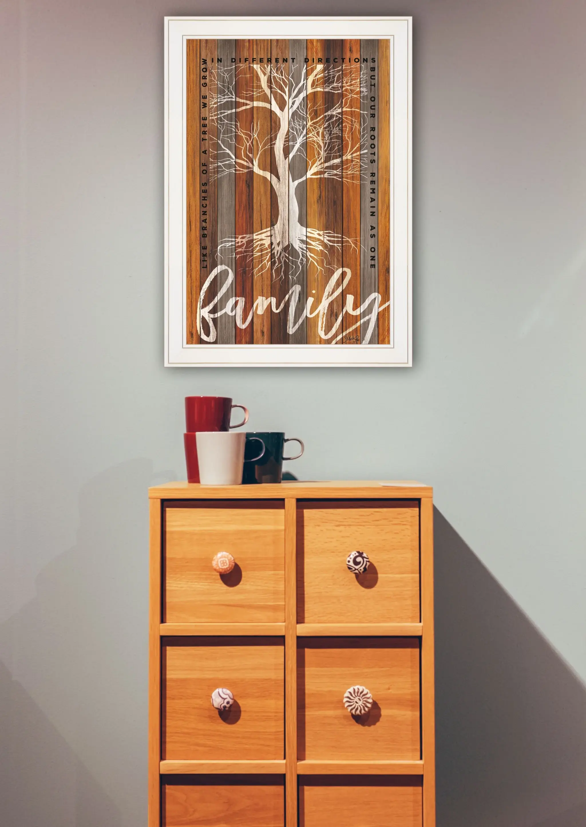 Family Roots 1 White Framed Print Wall Art - Image 4