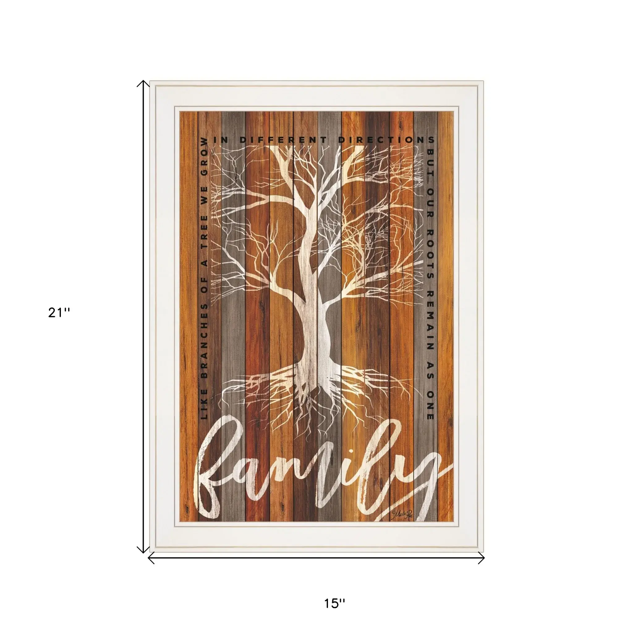 Family Roots 1 White Framed Print Wall Art - Image 5