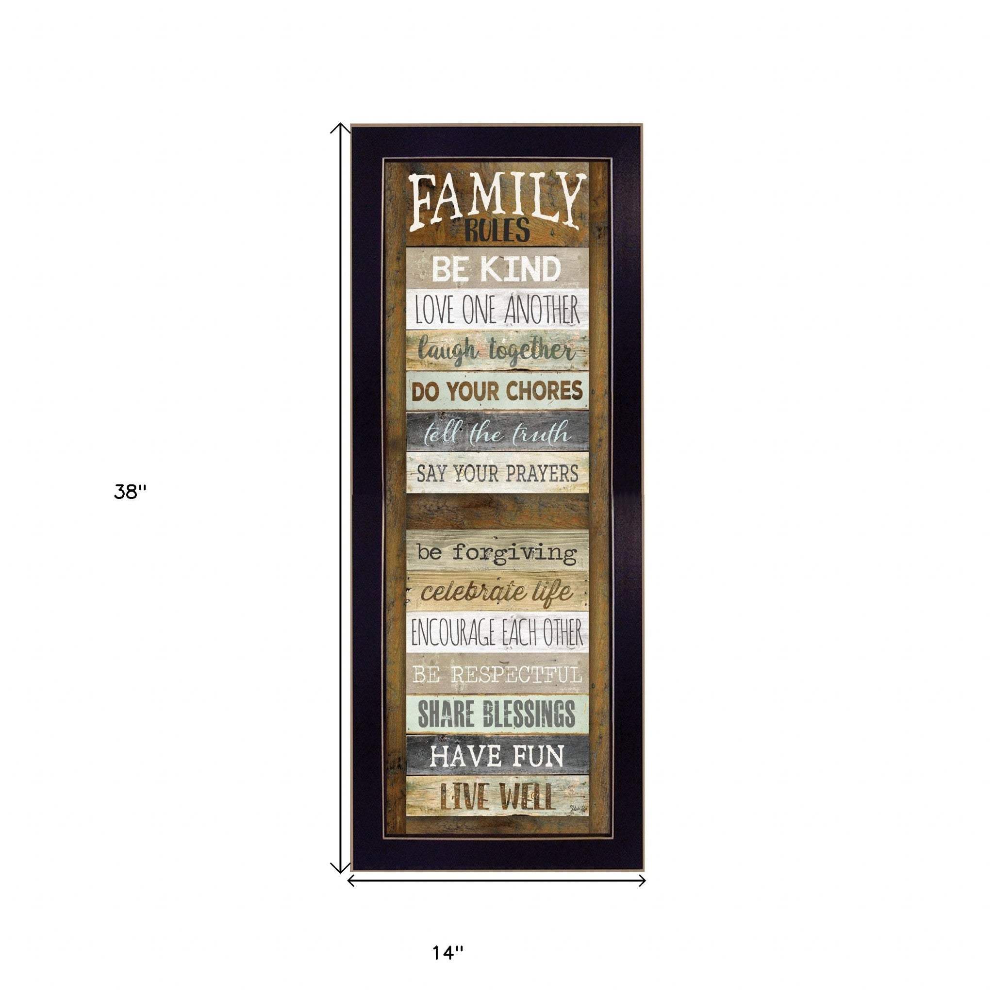 Family Rules Shutter 1 Black Framed Print Wall Art - Image 5