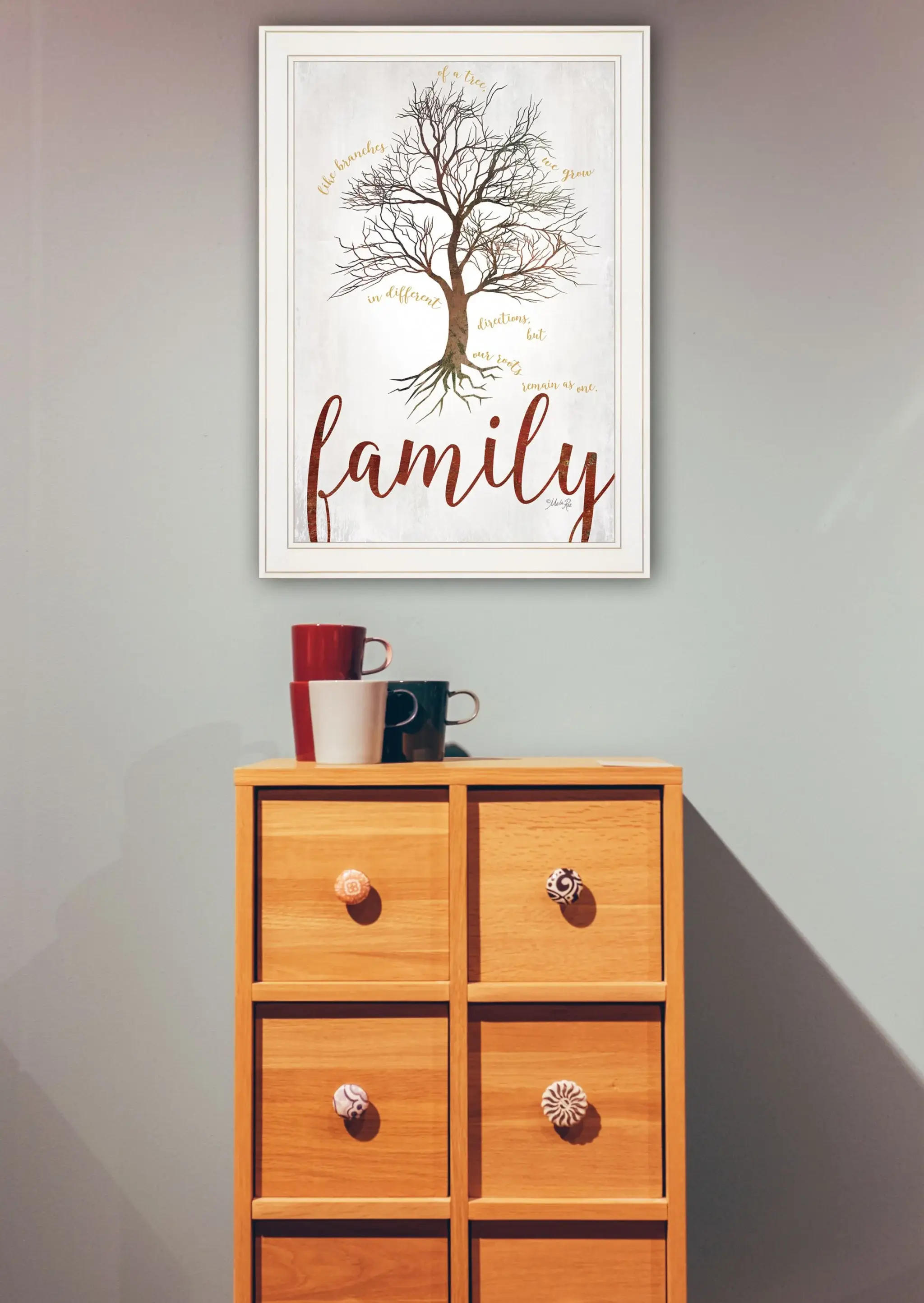 Family Tree 1 White Framed Print Wall Art - Image 4
