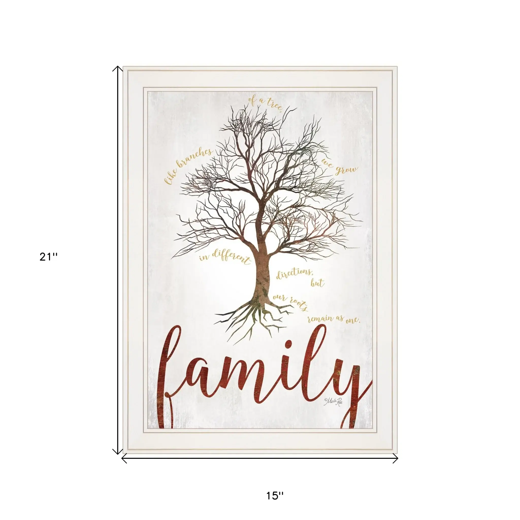 Family Tree 1 White Framed Print Wall Art - Image 5