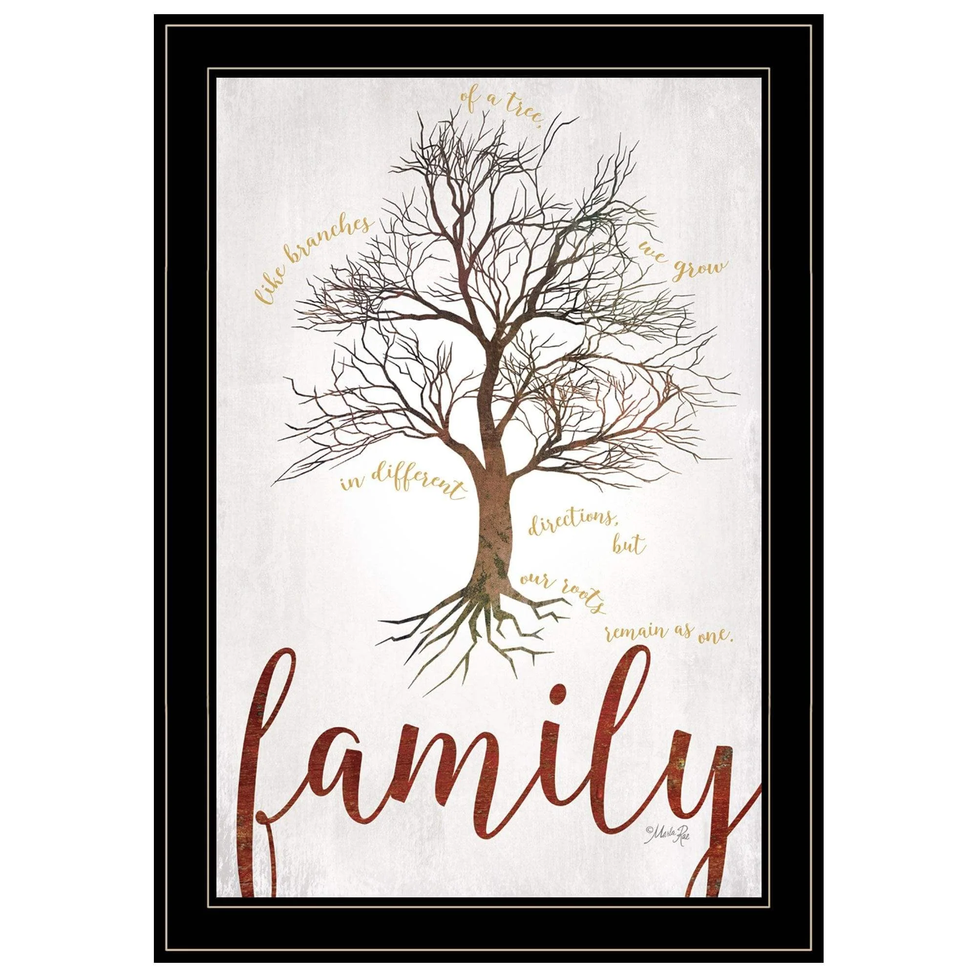 Family Tree 2 Black Framed Print Wall Art - Image 2