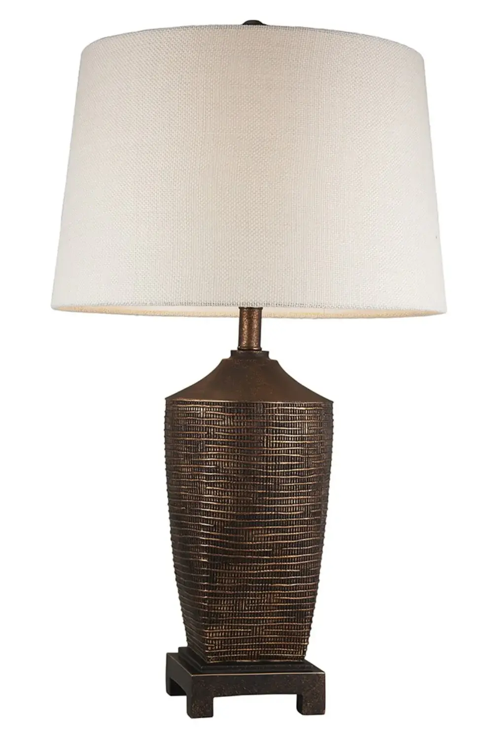Fantastic Rustic Ribbed Bronze Table Lamp - Image 2