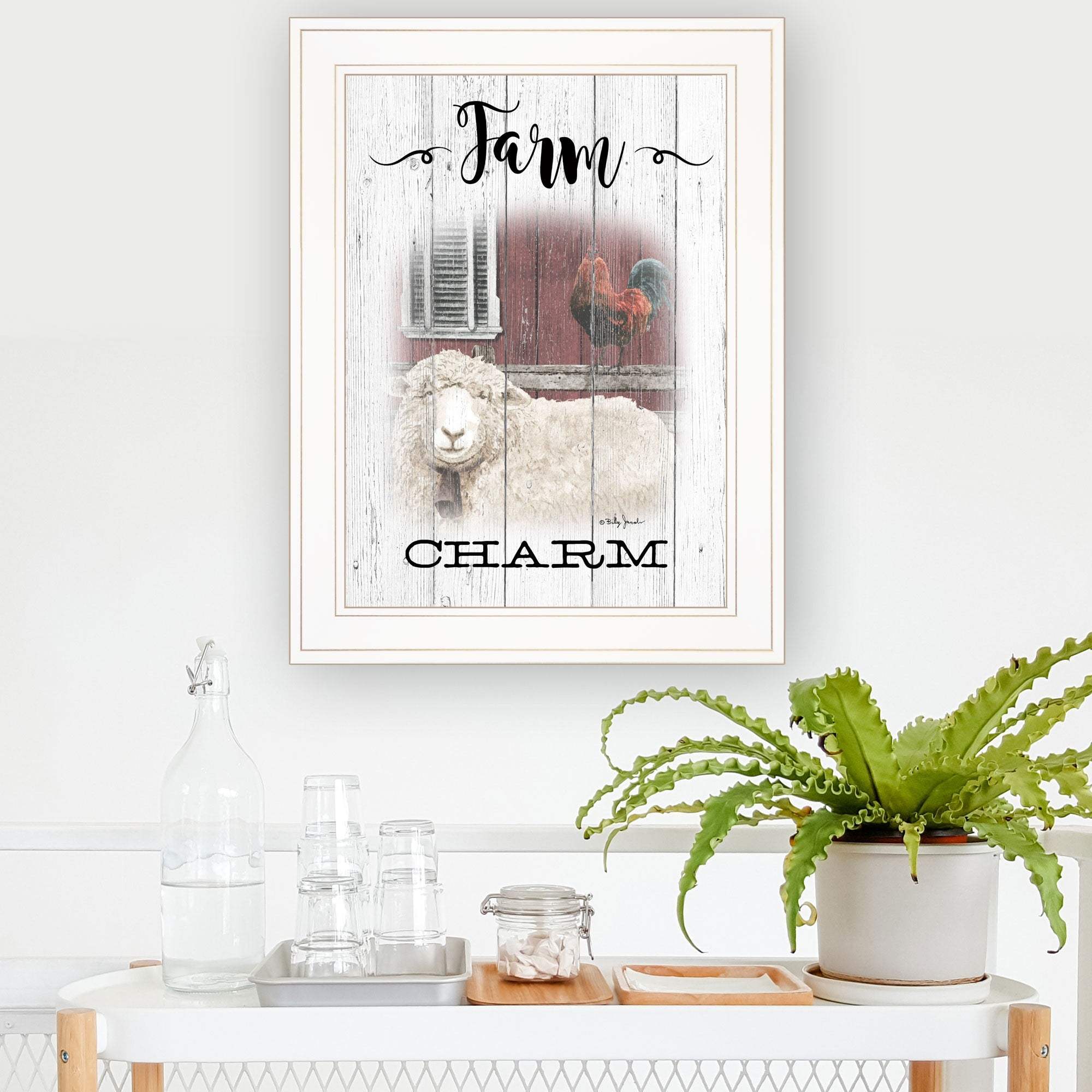 Farm Charm 1 White Framed Print Wall Art - Image 5