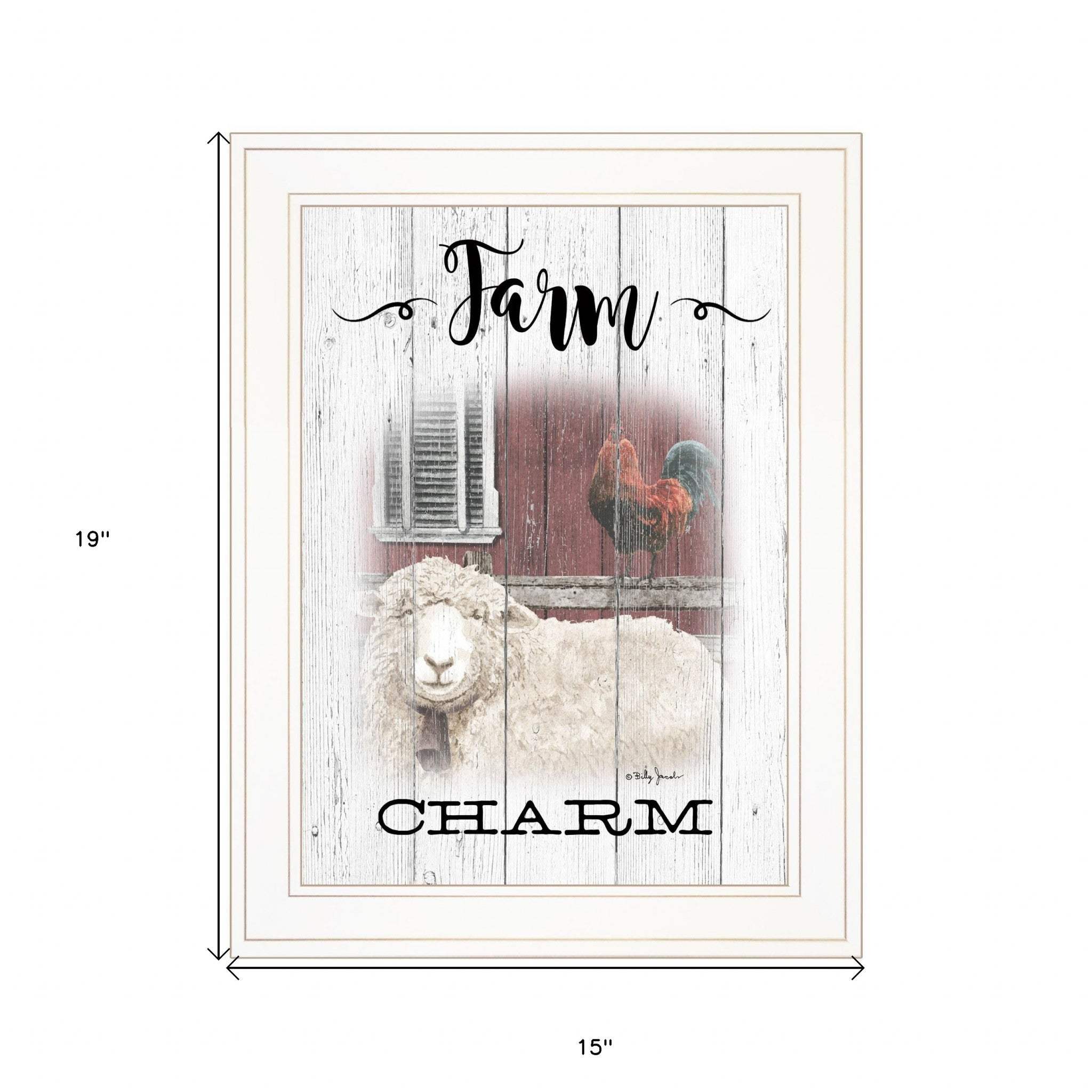 Farm Charm 1 White Framed Print Wall Art - Image 6