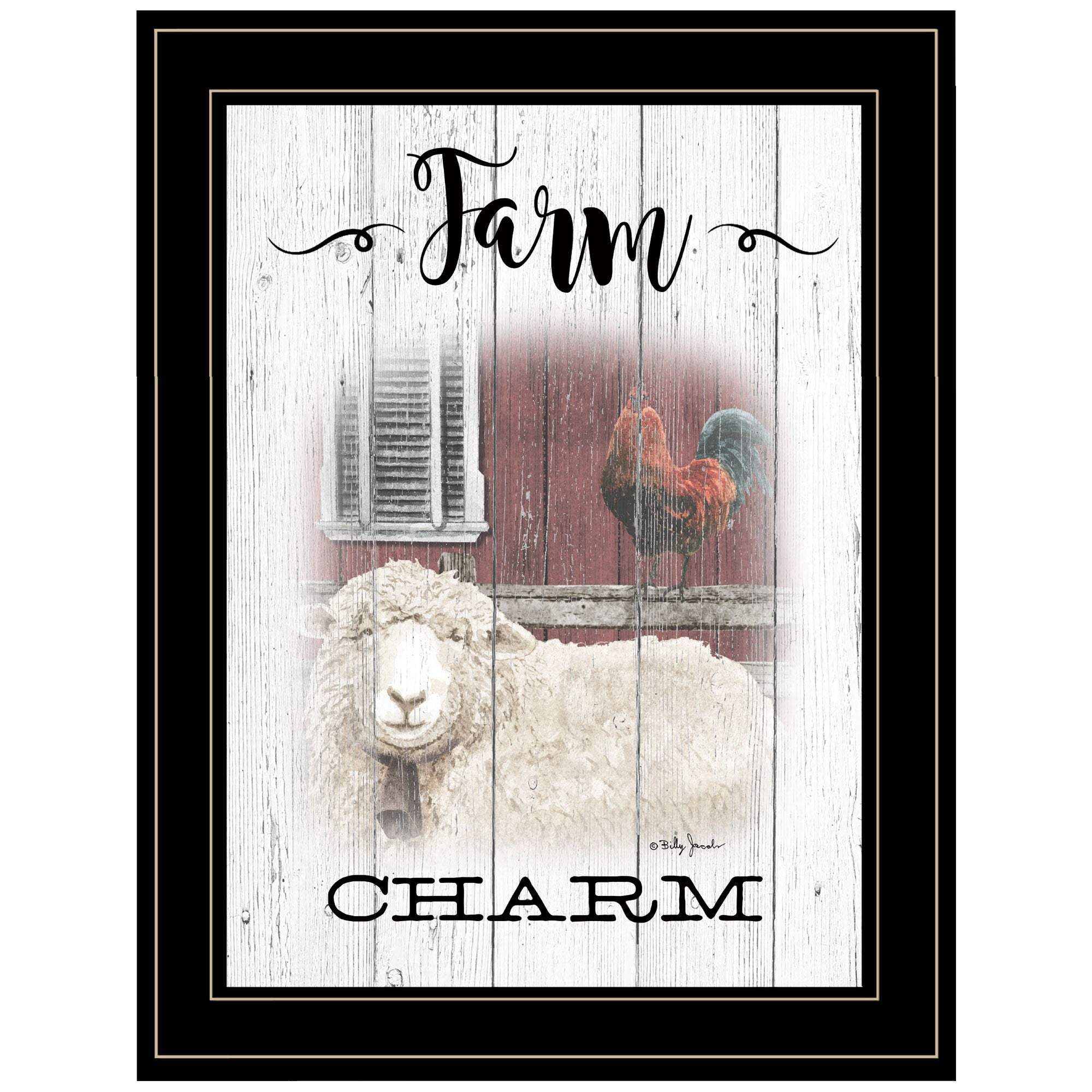 Farm Charm 2 Black Framed Print Wall Art - Image 2