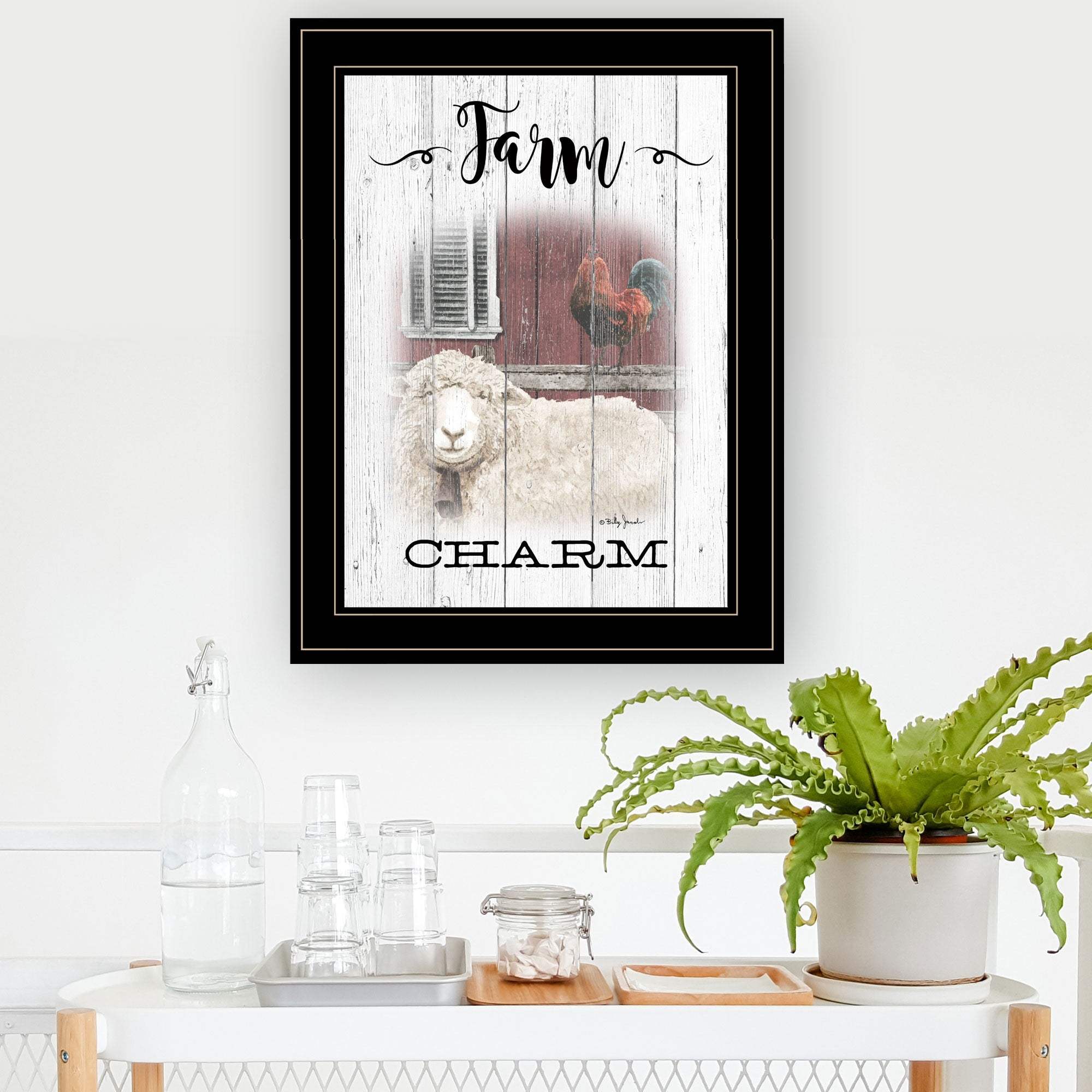 Farm Charm 2 Black Framed Print Wall Art - Image 4