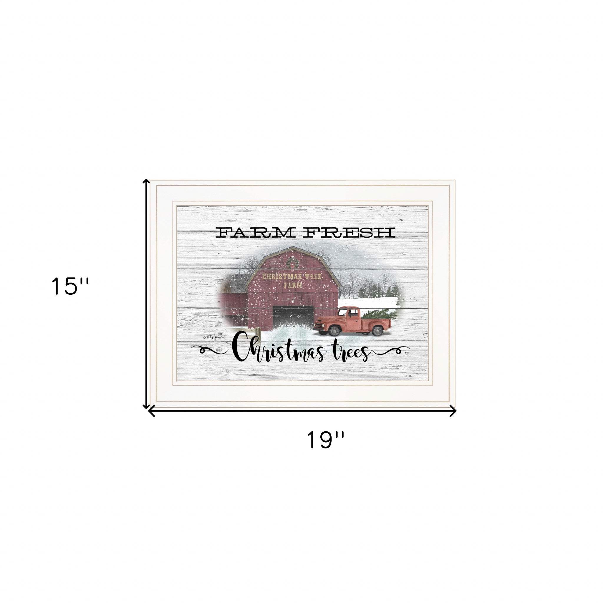 Farm Fresh Christmas Trees 2 White Framed Print Wall Art - Image 5