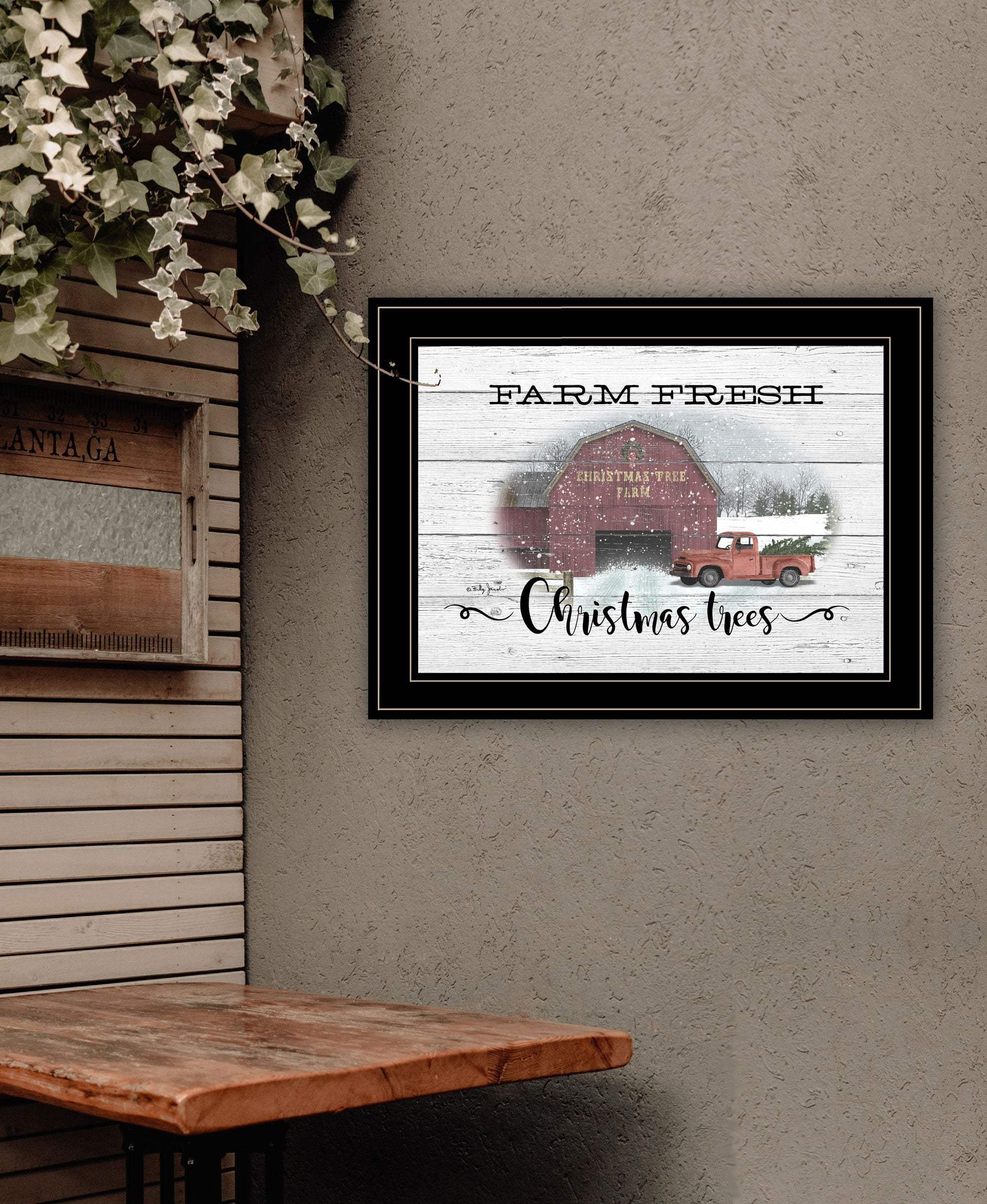 Farm Fresh Christmas Trees 3 Black Framed Print Wall Art - Image 4