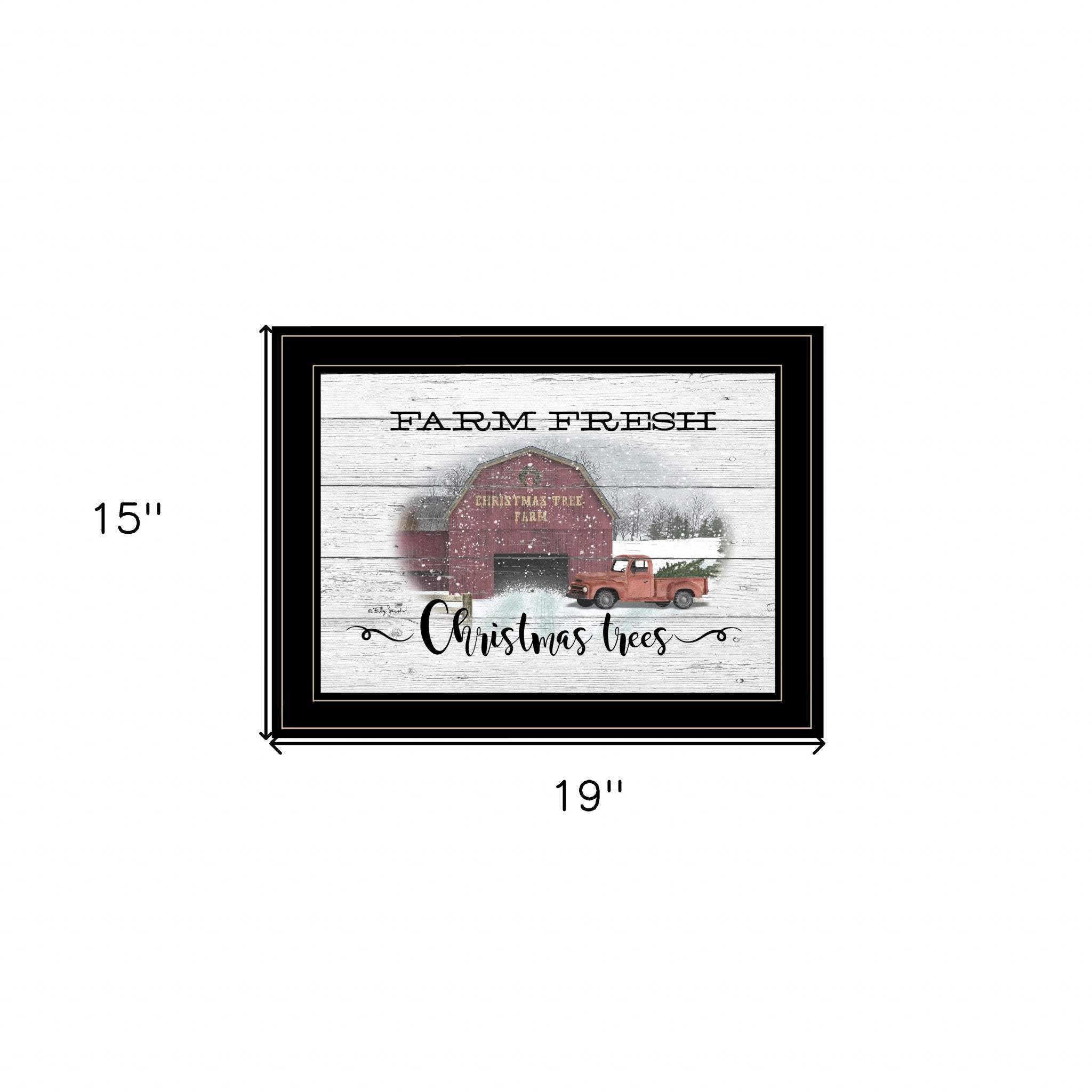 Farm Fresh Christmas Trees 3 Black Framed Print Wall Art - Image 5