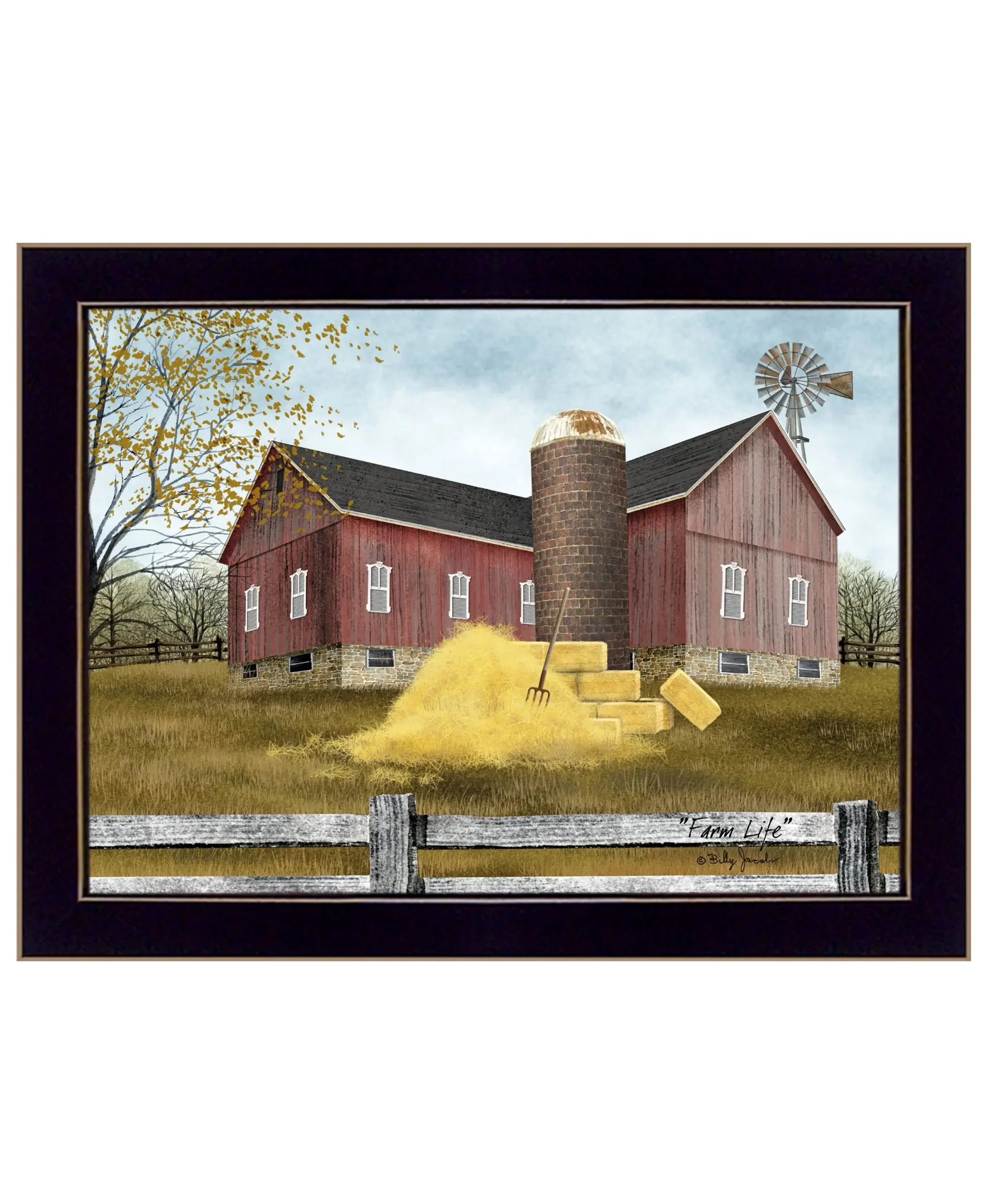 Farm Life 1 Black Framed Print Wall Art - Image 2