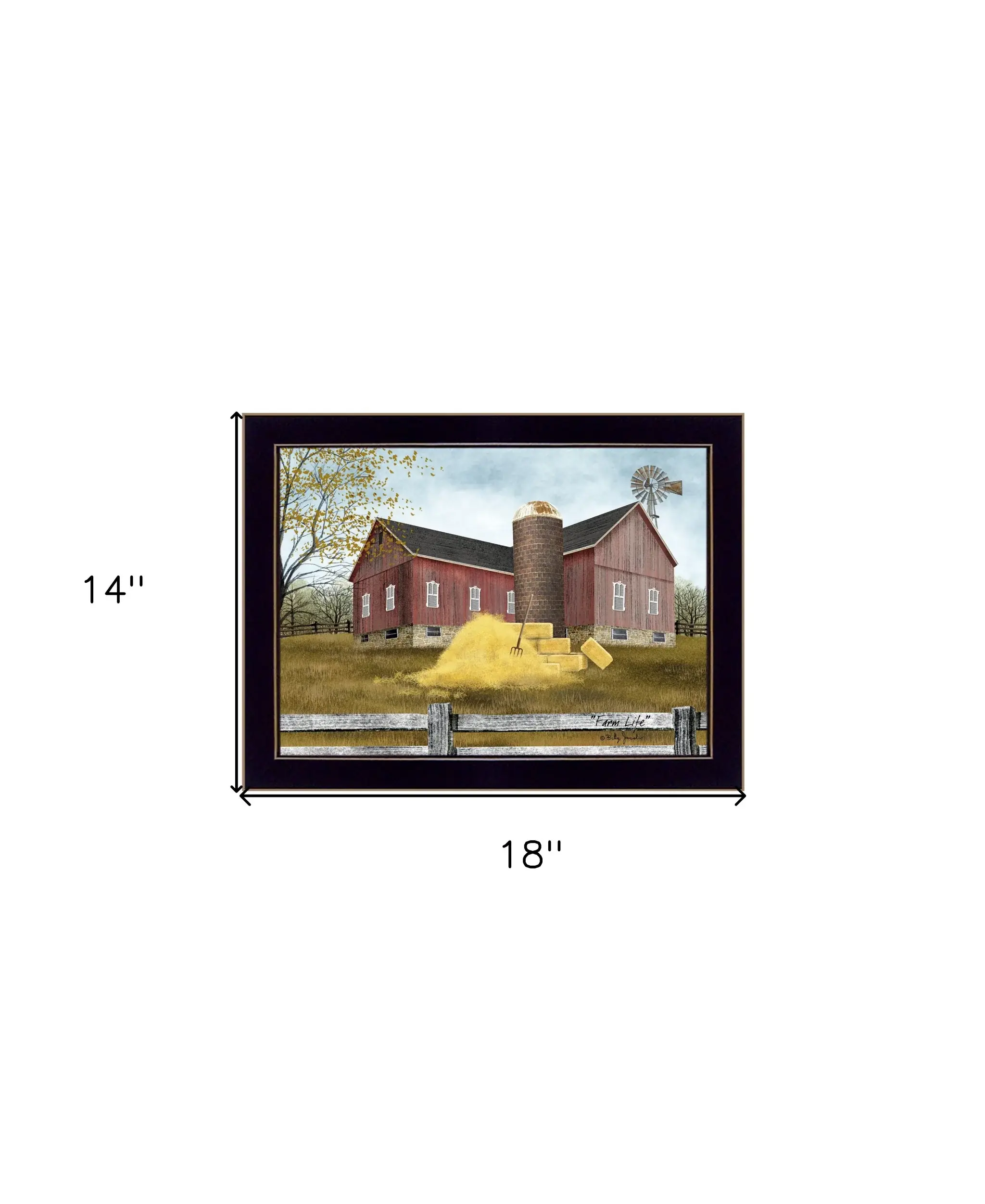 Farm Life 1 Black Framed Print Wall Art - Image 6