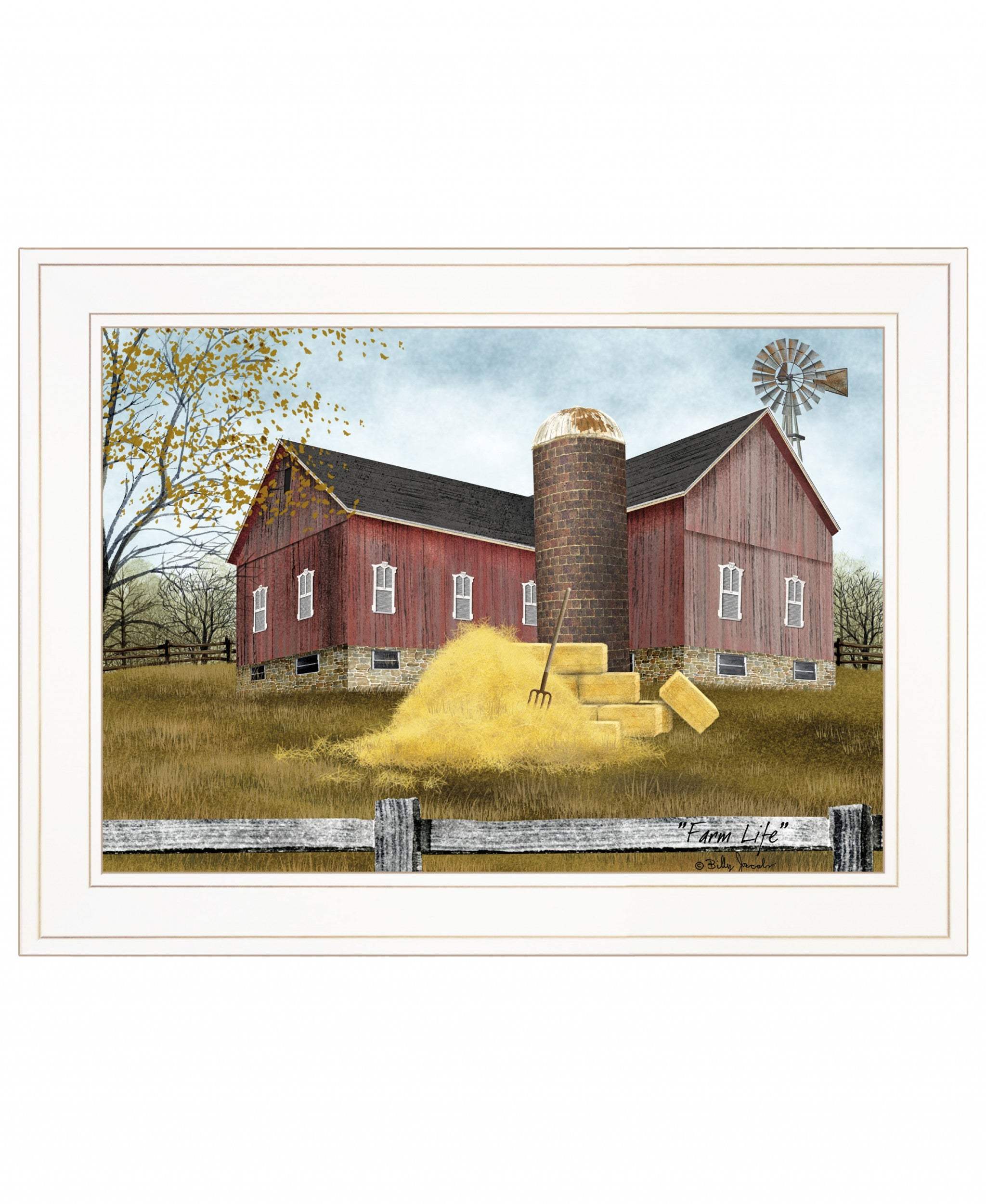 Farm Life 2 White Framed Print Wall Art - Image 2