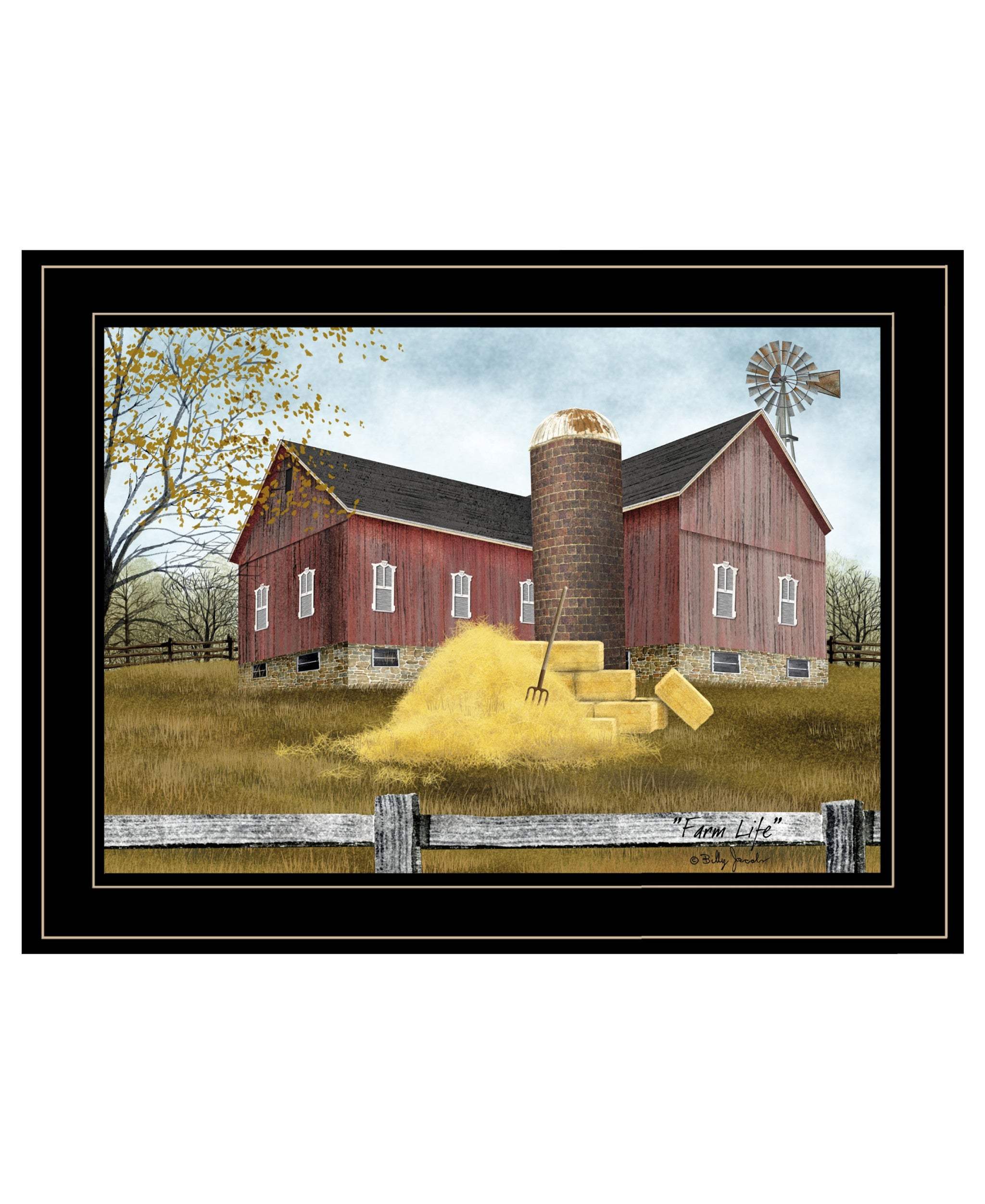 Farm Life 3 Black Framed Print Wall Art - Image 2