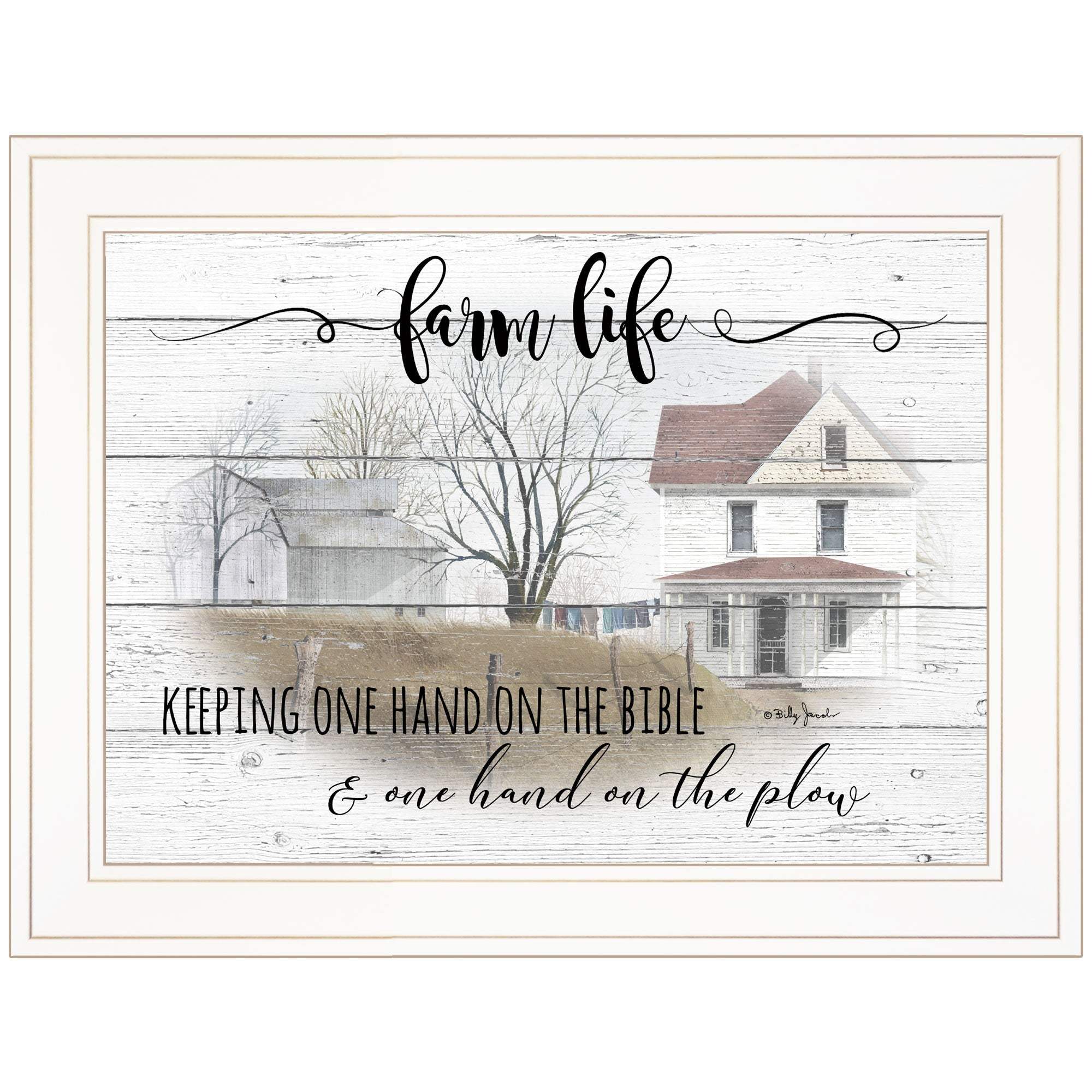 Farm Life 5 White Framed Print Wall Art - Image 2