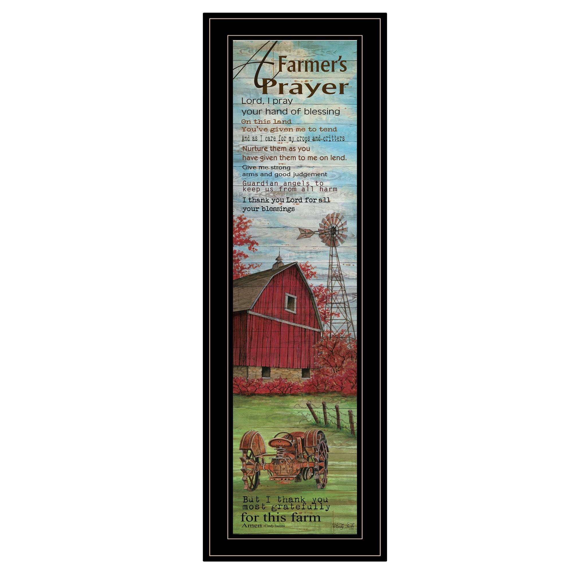 Farmers Prayer 2 Black Framed Print Wall Art - Image 2
