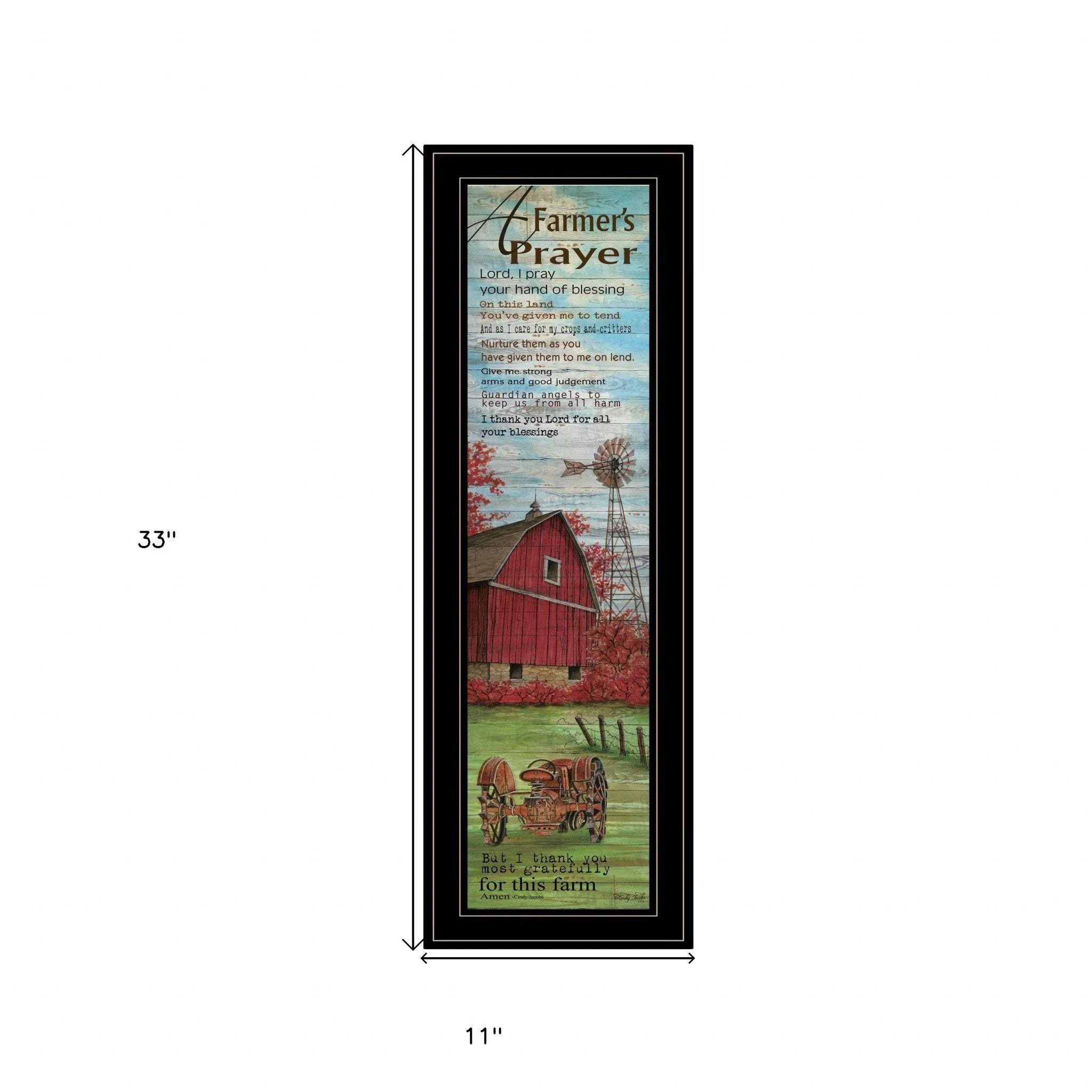 Farmers Prayer 2 Black Framed Print Wall Art - Image 5
