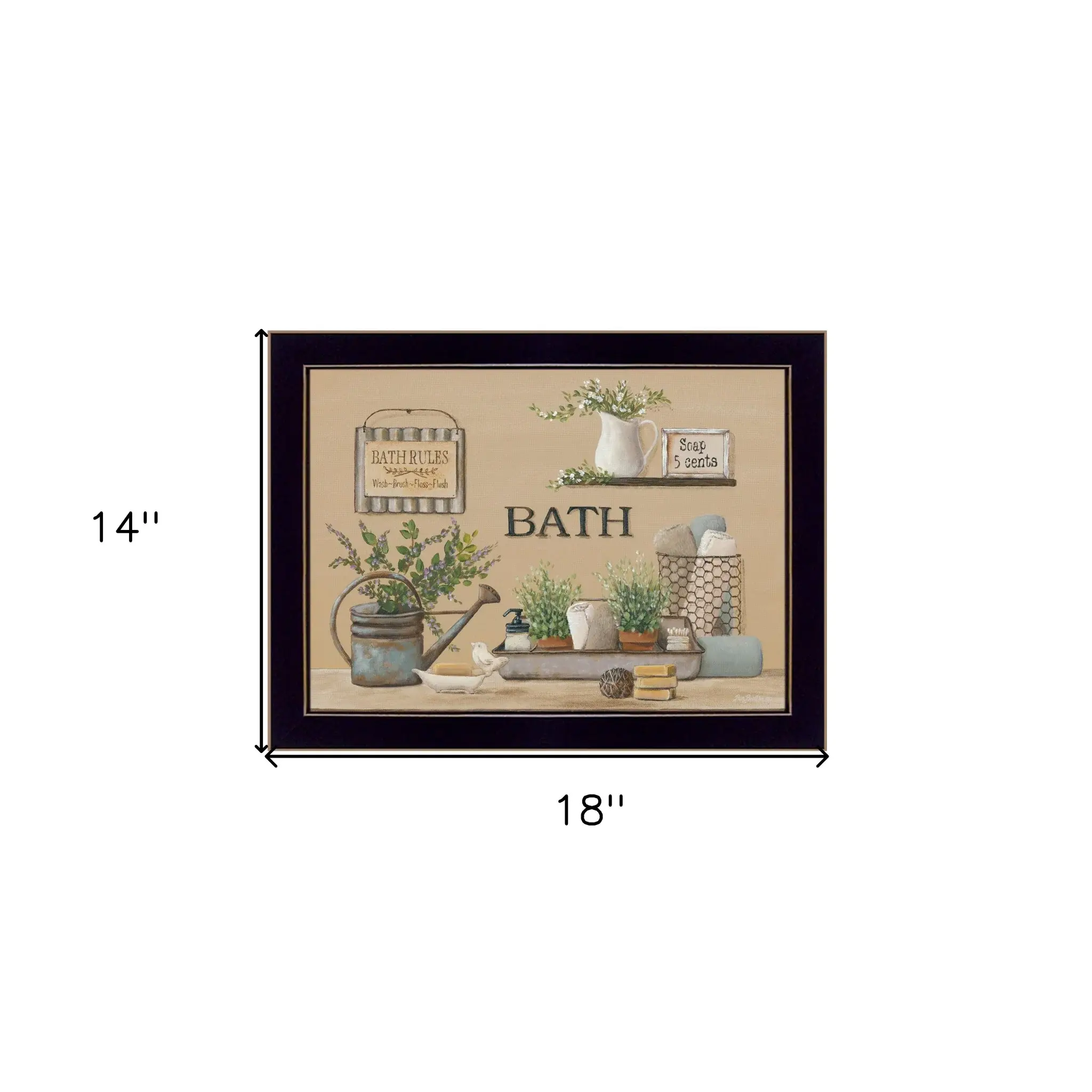 Farmhouse Bath Black Framed Print Bathroom Wall Art - Image 5