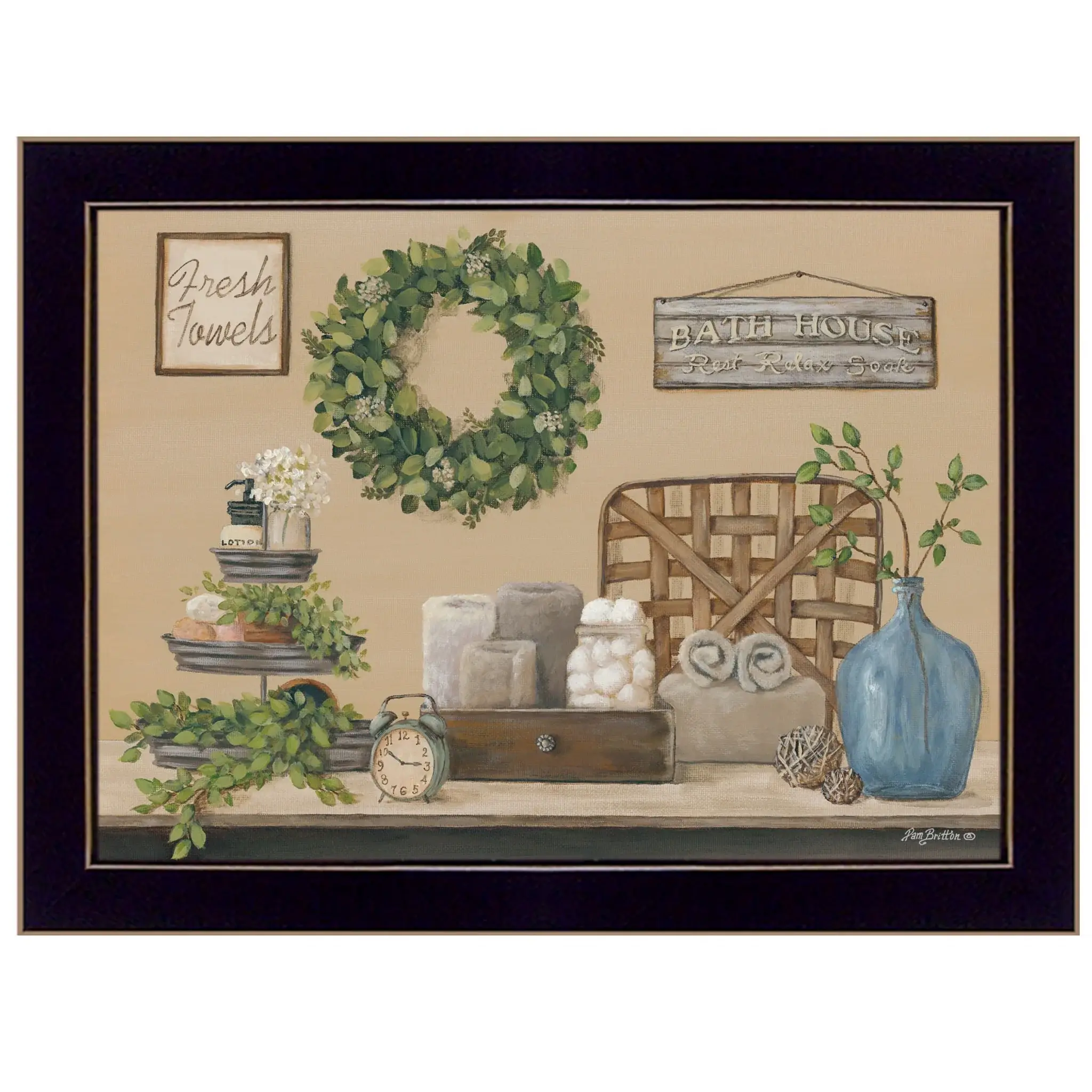 Farmhouse Bath I 1 Black Framed Print Bathroom Wall Art - Image 2