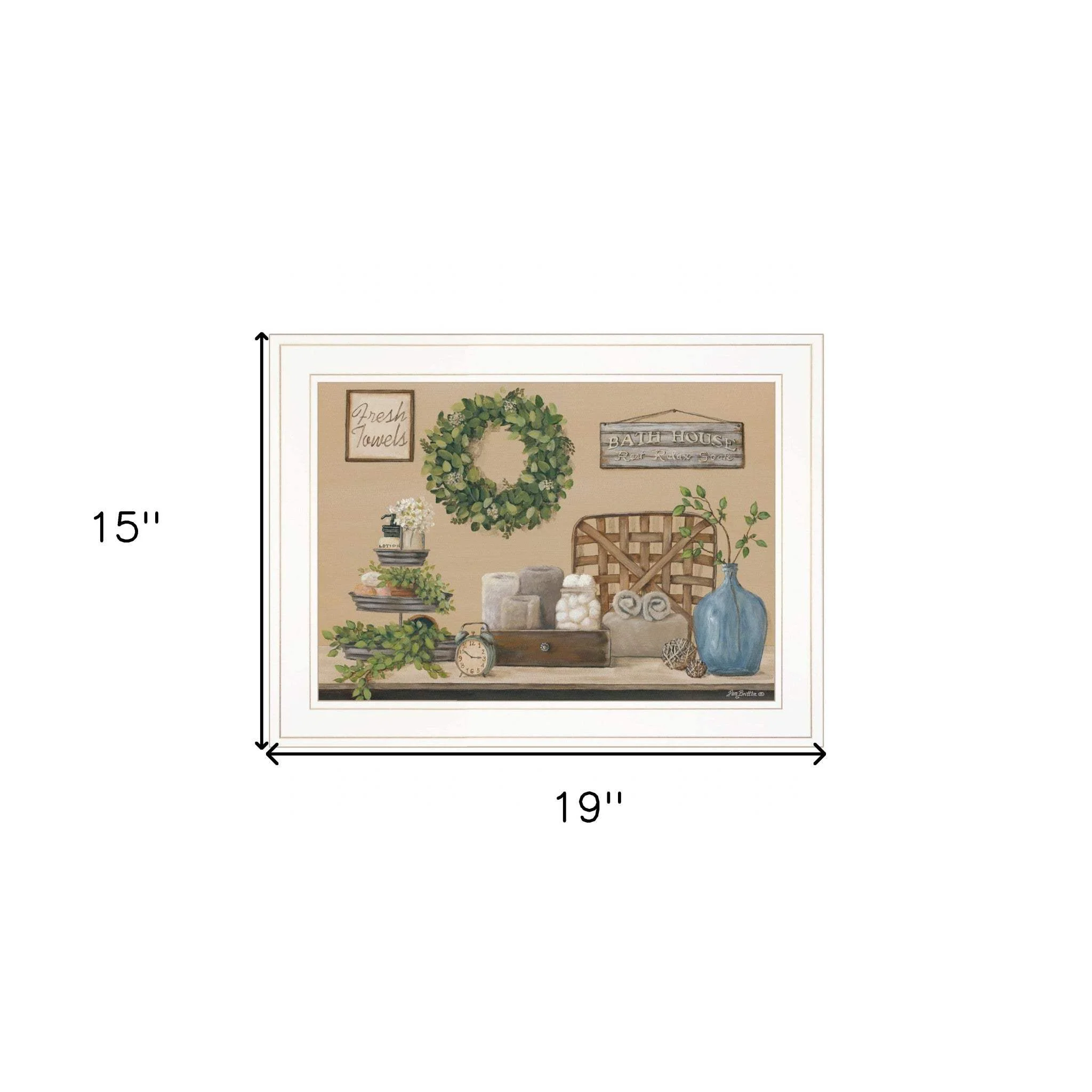 Farmhouse Bath I 2 White Framed Print Bathroom Wall Art - Image 8