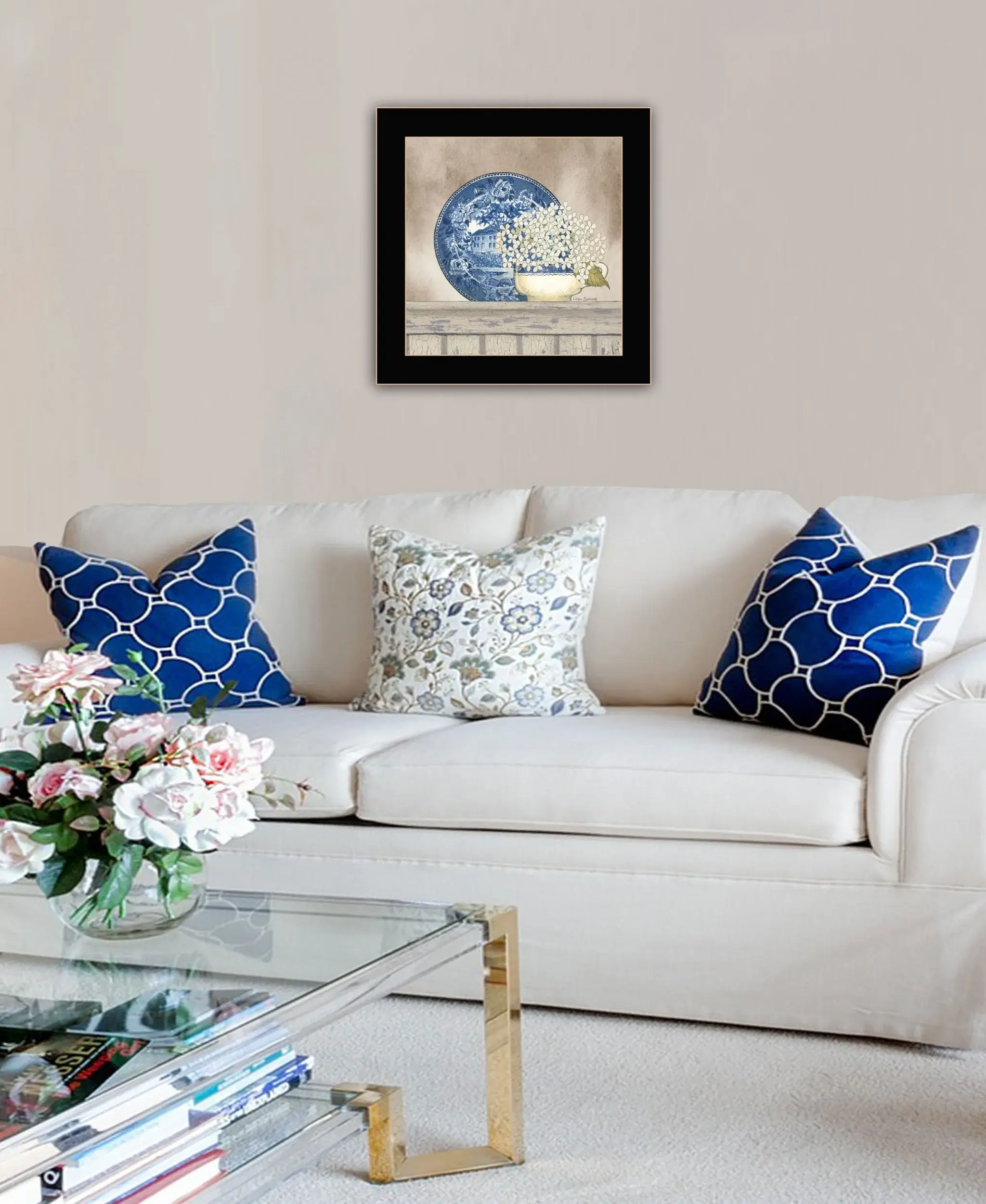 Farmhouse Blues I 1 Black Framed Print Wall Art - Image 5