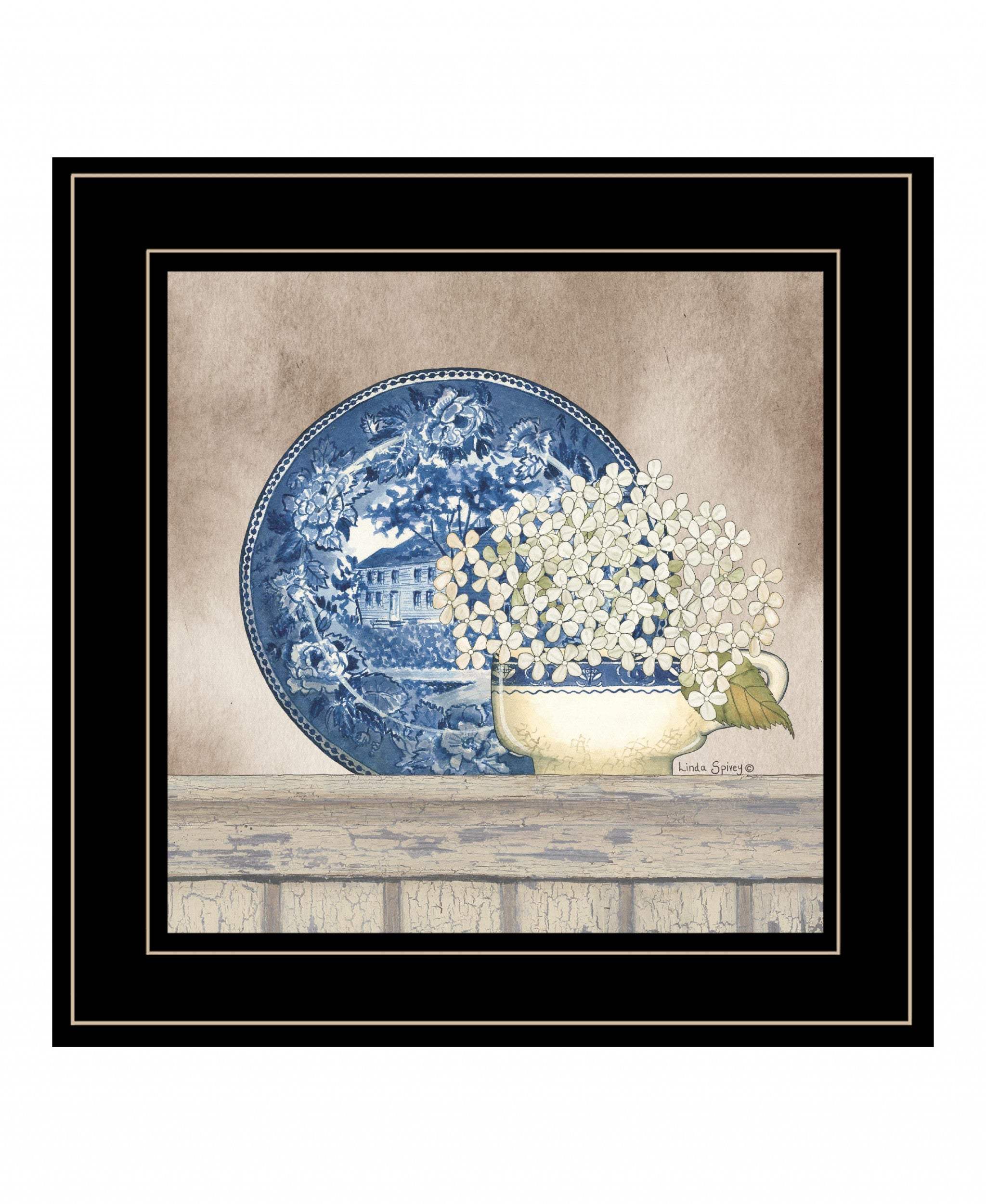 Farmhouse Blues I 2 Black Framed Print Wall Art - Image 2