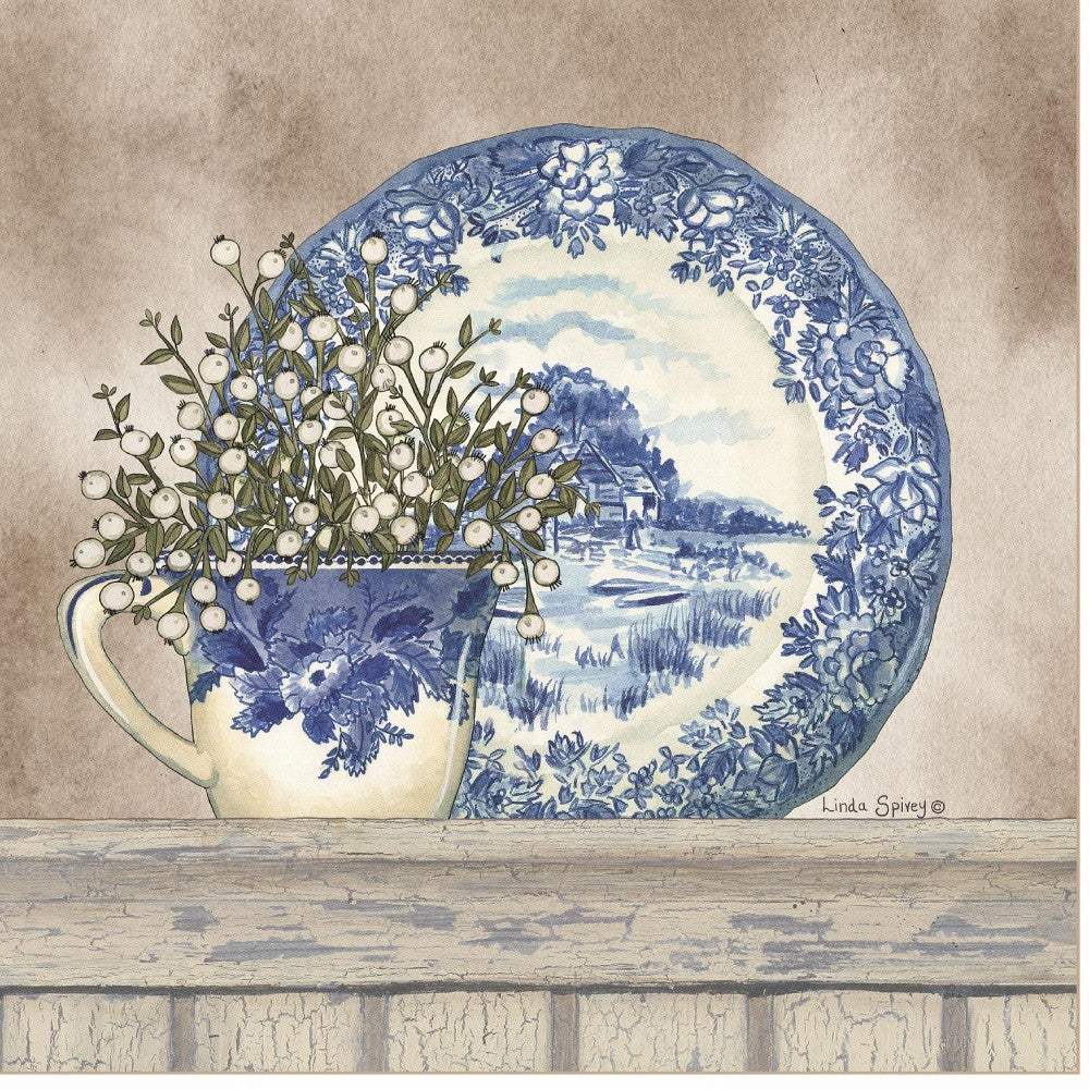 Farmhouse Blues II 2 White Framed Print Wall Art - Image 2