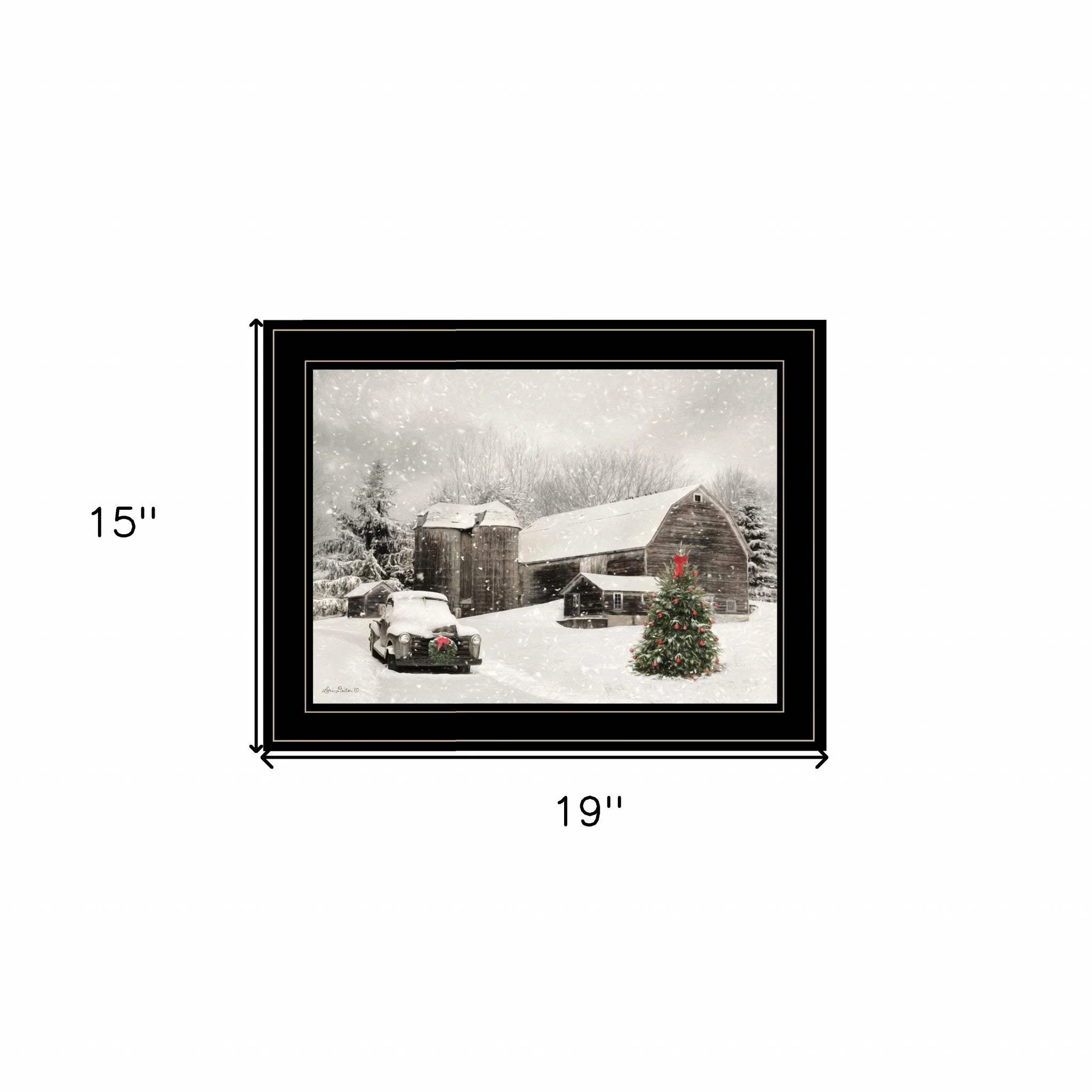 Farmhouse Christmas 2 Black Framed Print Wall Art - Image 5