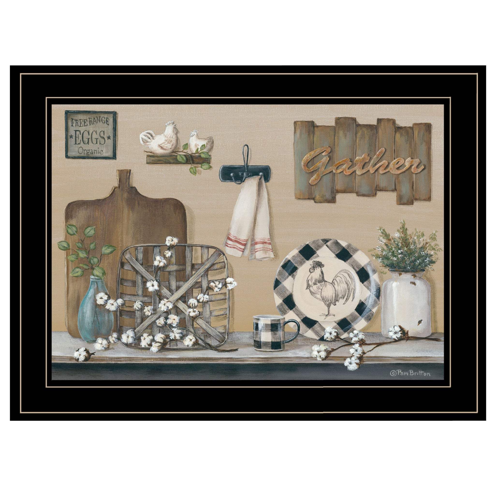 Farmhouse Kitchen Black Framed Print Kitchen Wall Art - Image 2