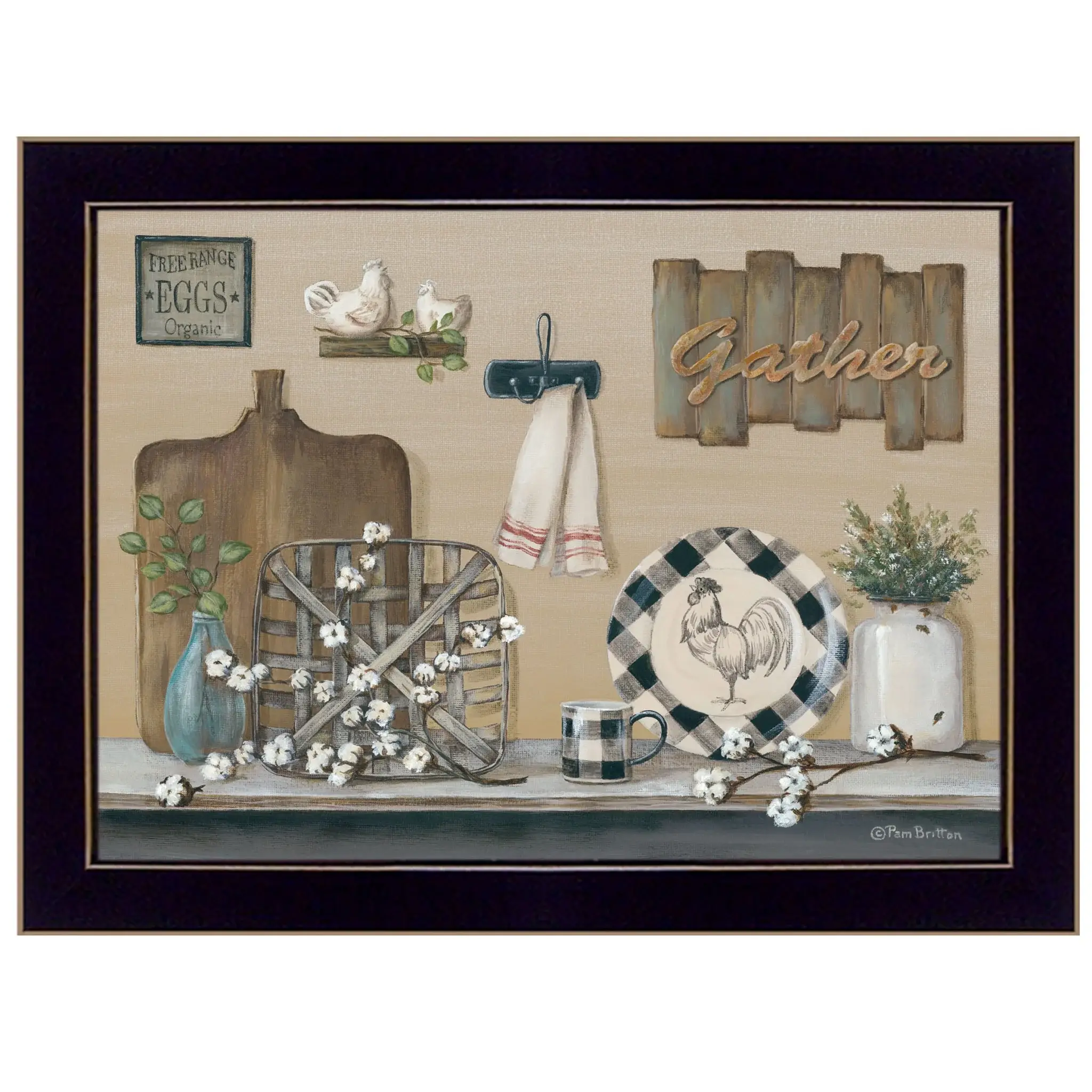 Farmhouse Kitchen Black Framed Print Kitchen Wall Art - Image 2