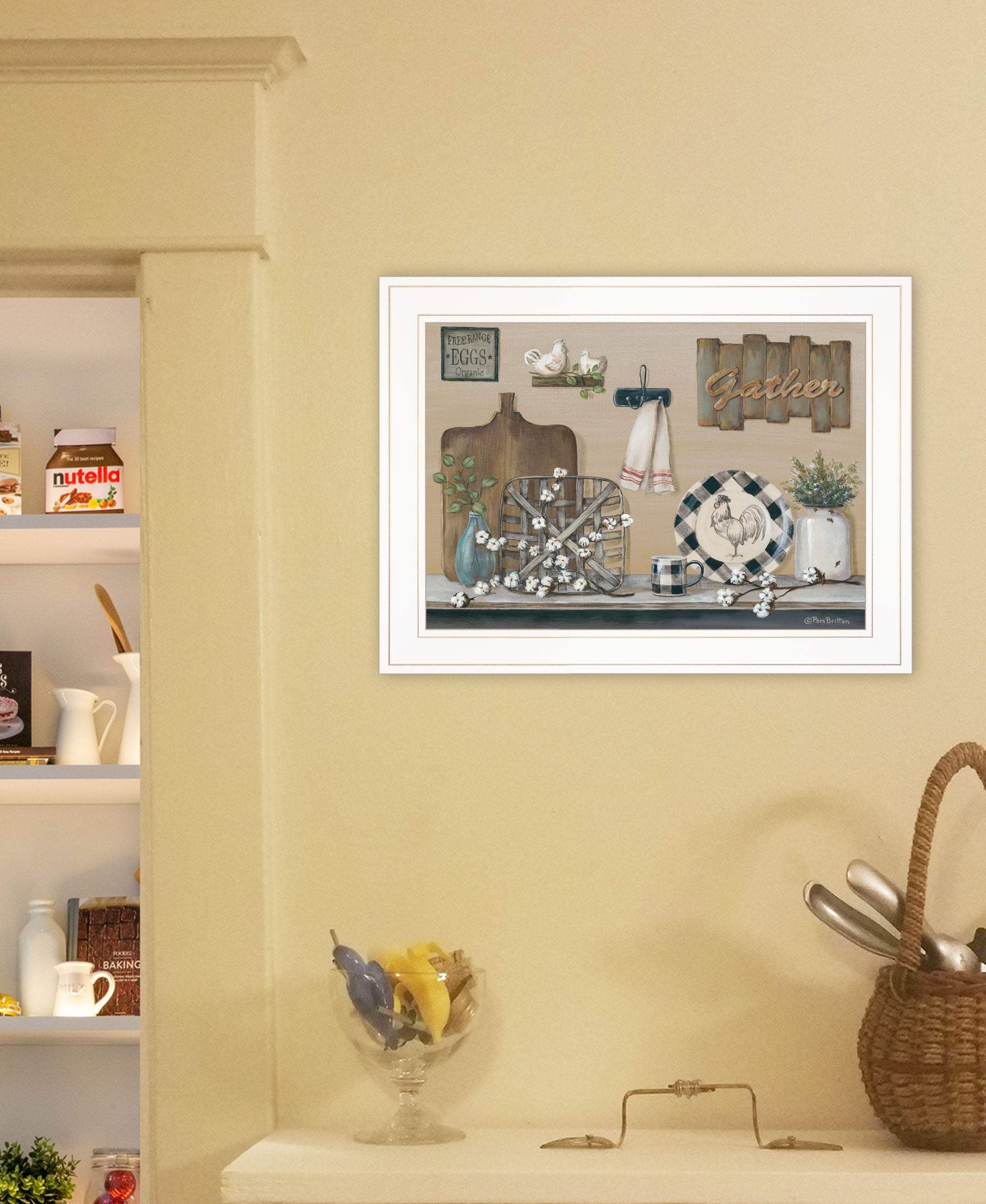 Farmhouse Kitchen White Framed Print Kitchen Wall Art - Image 5