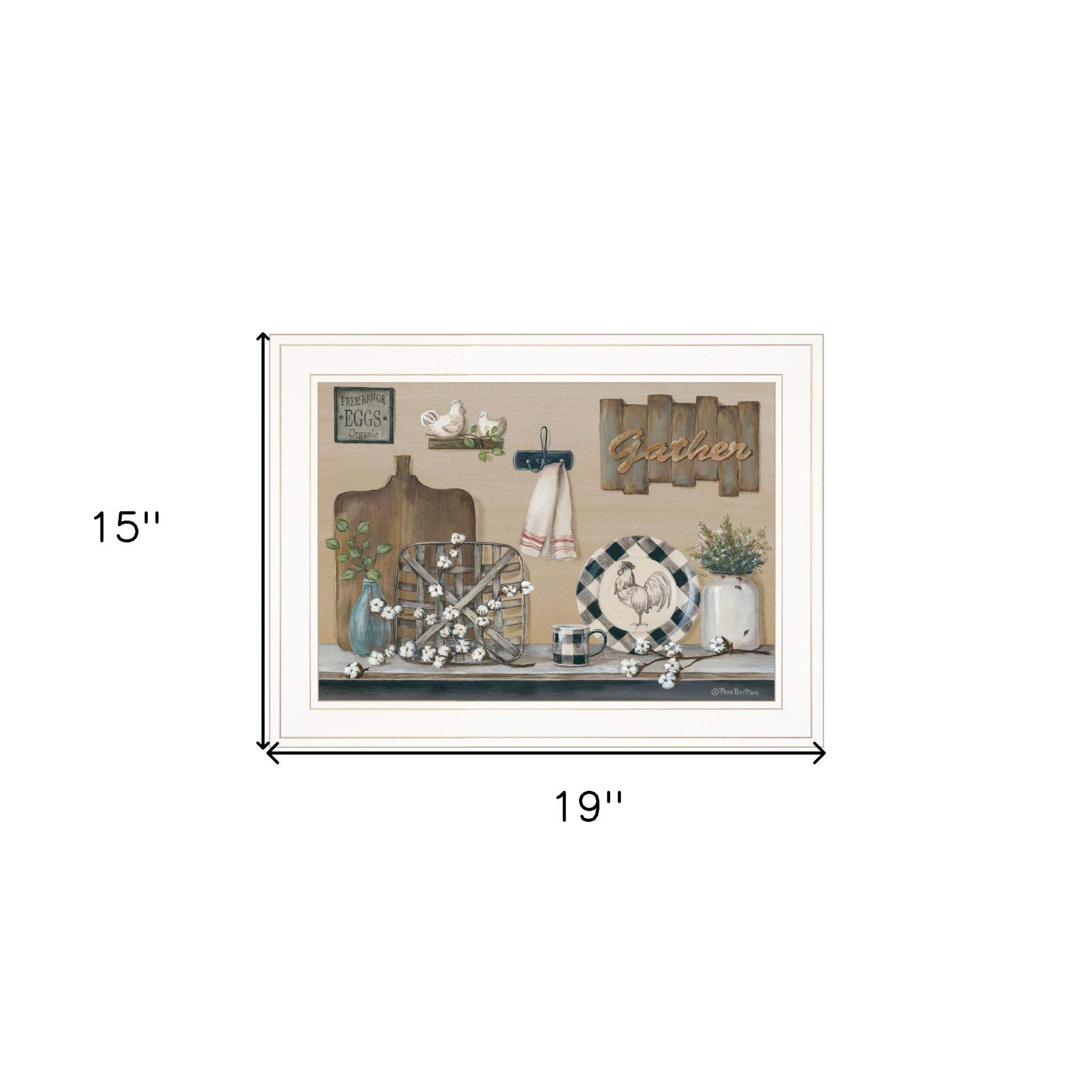 Farmhouse Kitchen White Framed Print Kitchen Wall Art - Image 6