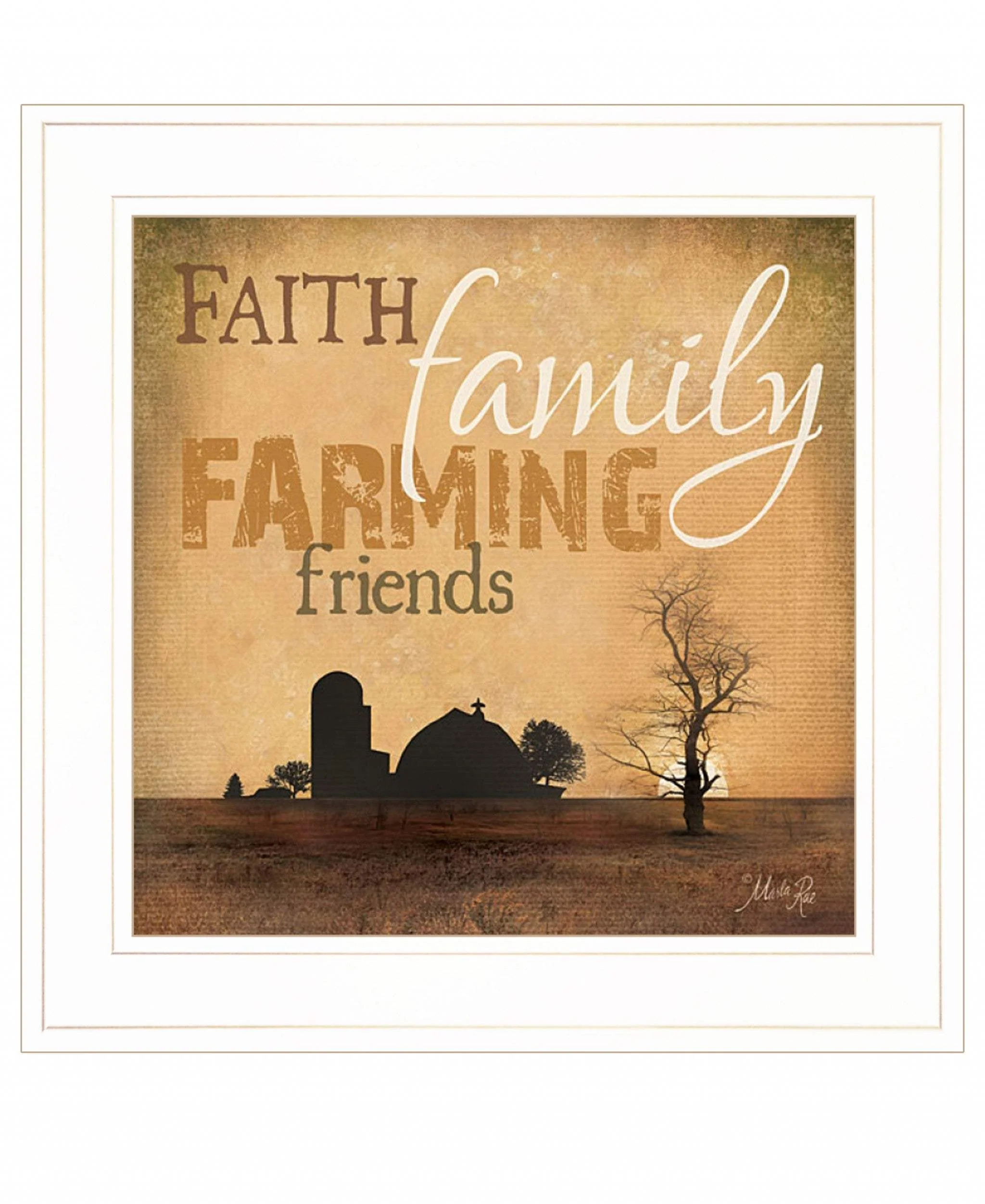 Farming 1 White Framed Print Wall Art - Image 2