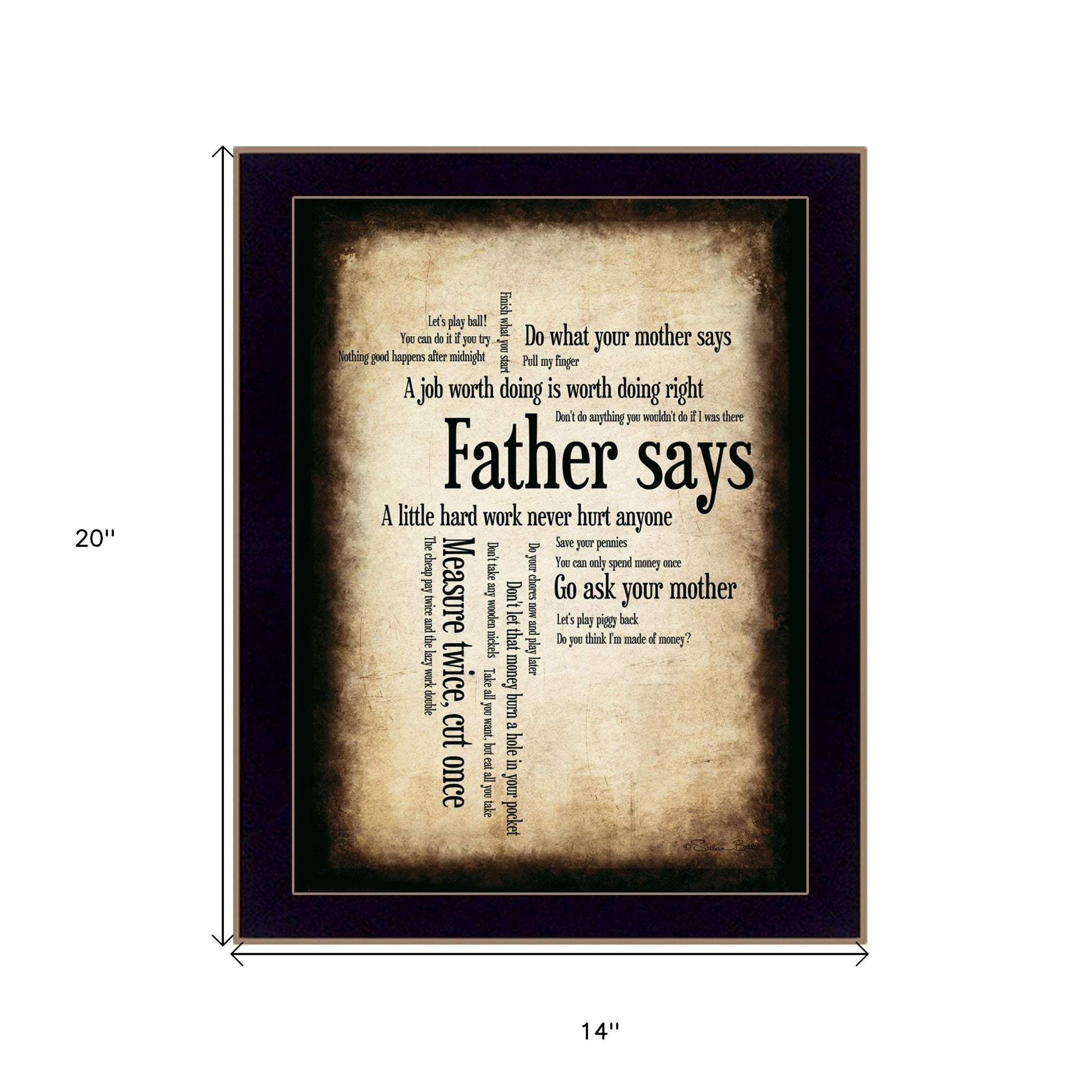 Father Says 2 Black Framed Print Wall Art - Image 6