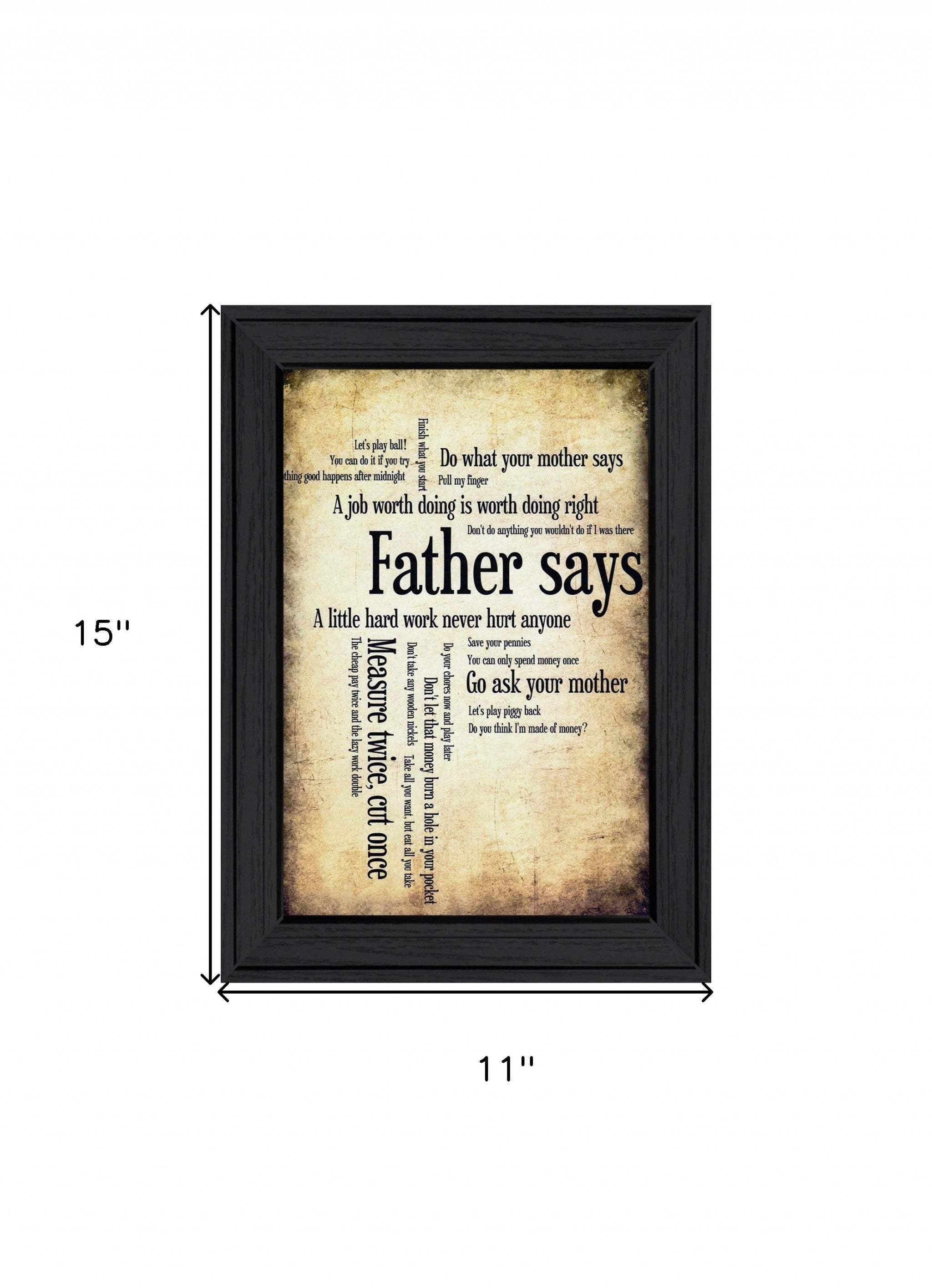 Father Says Black Framed Print Wall Art - Image 5